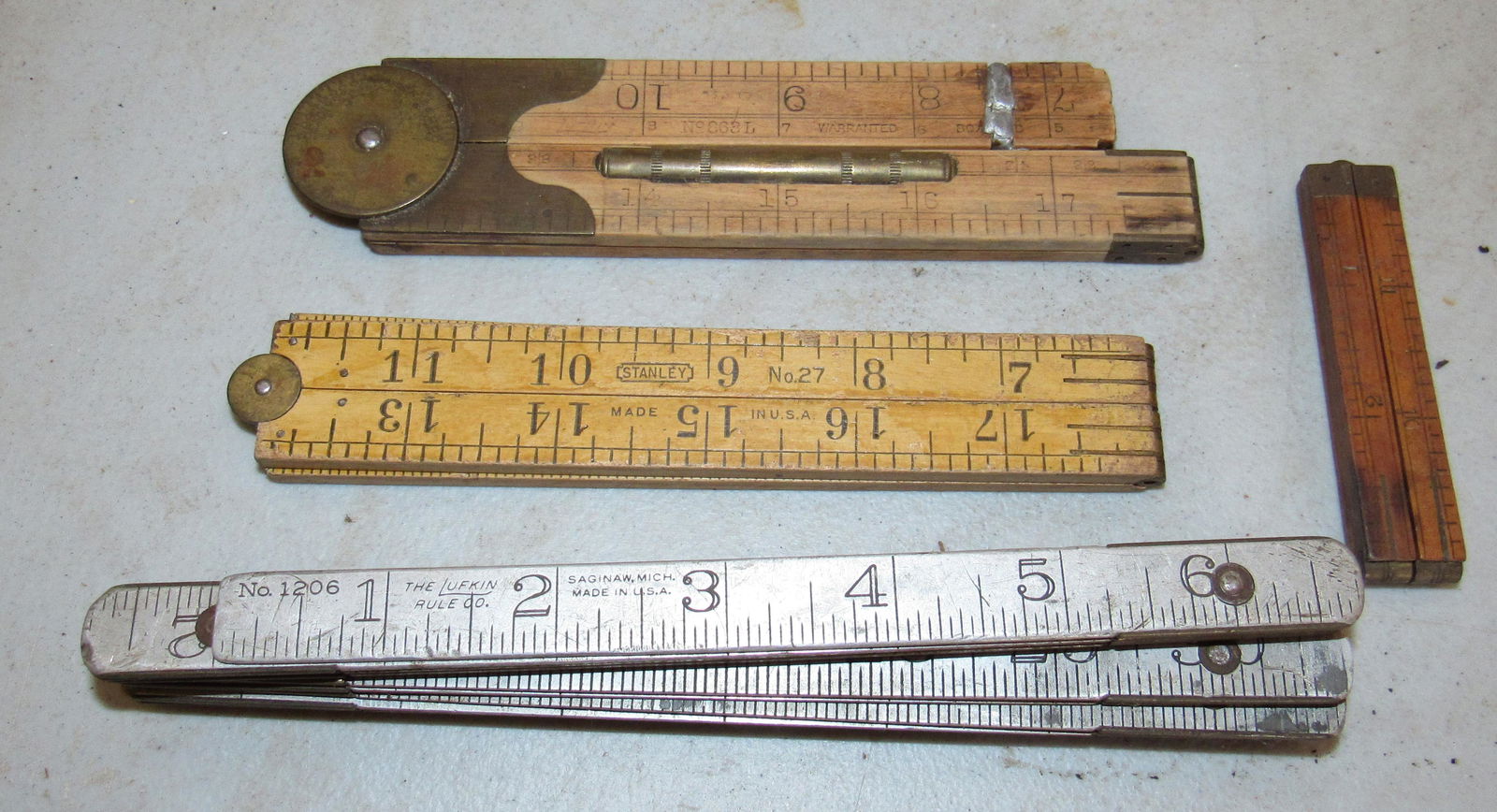 Slide Rules Stanley 65 27 863L Lufkin 1206: Getting all pictured