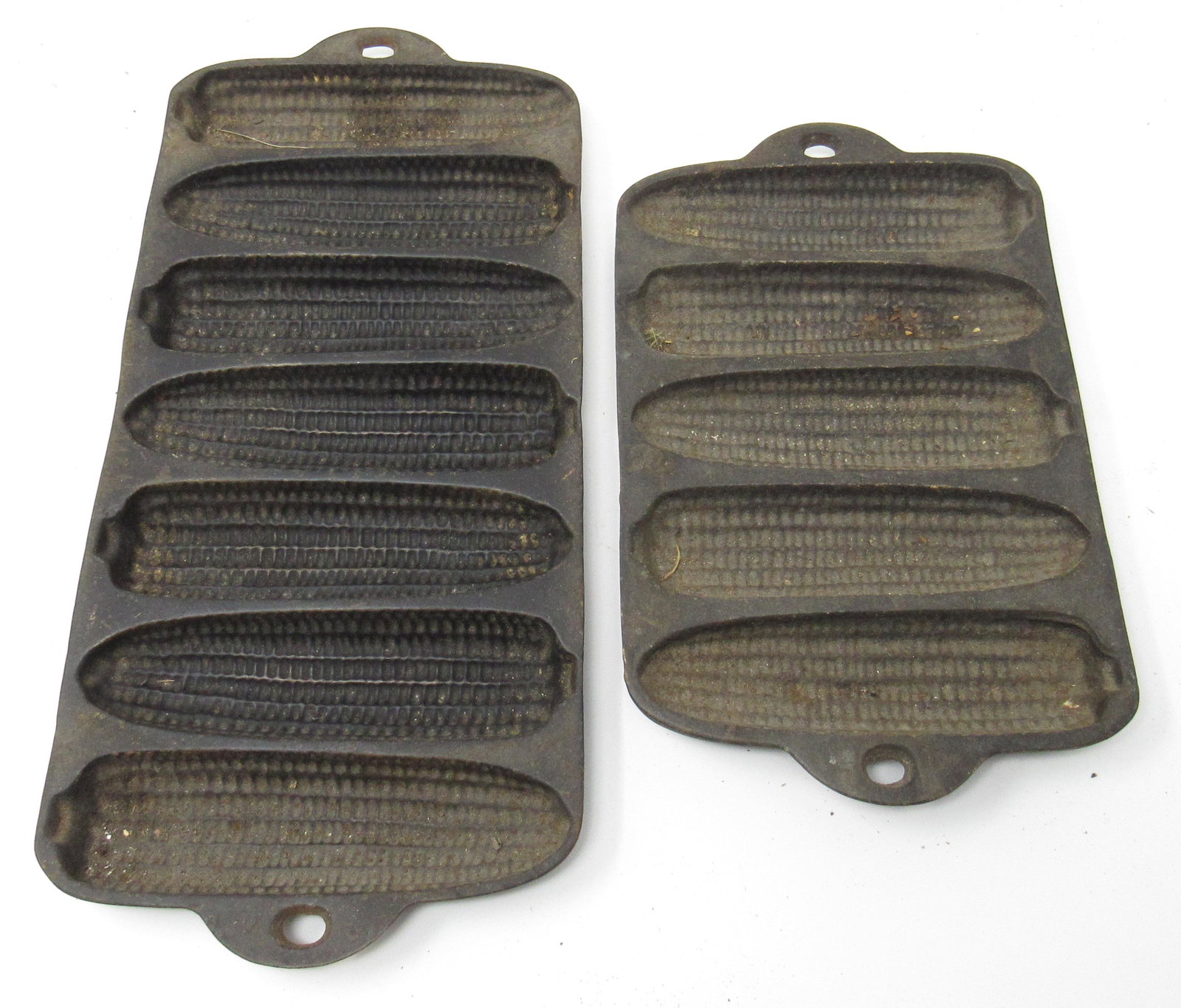 Cast Iron Corn Molds: Largest is approx 5 3/4" x 13"