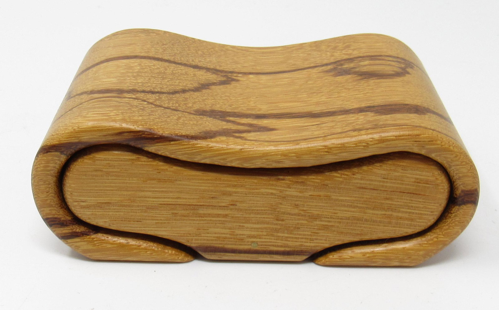 Gall Marblewood Wood Trinket Jewelry Box: Approx 3" x 5" x 1 3/4" tall
