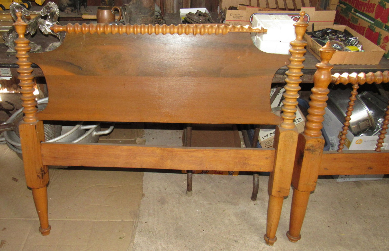 Bed: Headboard is approx 40 1/2" x 37 1/2" tall. No rails