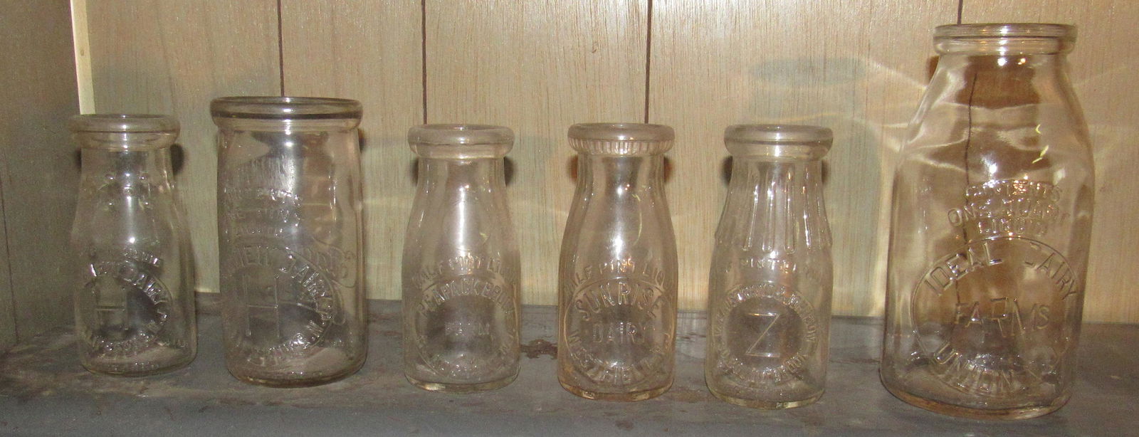 Fairview Dairy Phillipsburg Peapack Brook Gladstone &: Other NJ Milk bottles in this lot are, Sunrise Westfield, Van Nostrand & Johnson So Bound Brook , and Ideal Dairy Farms Union NJ