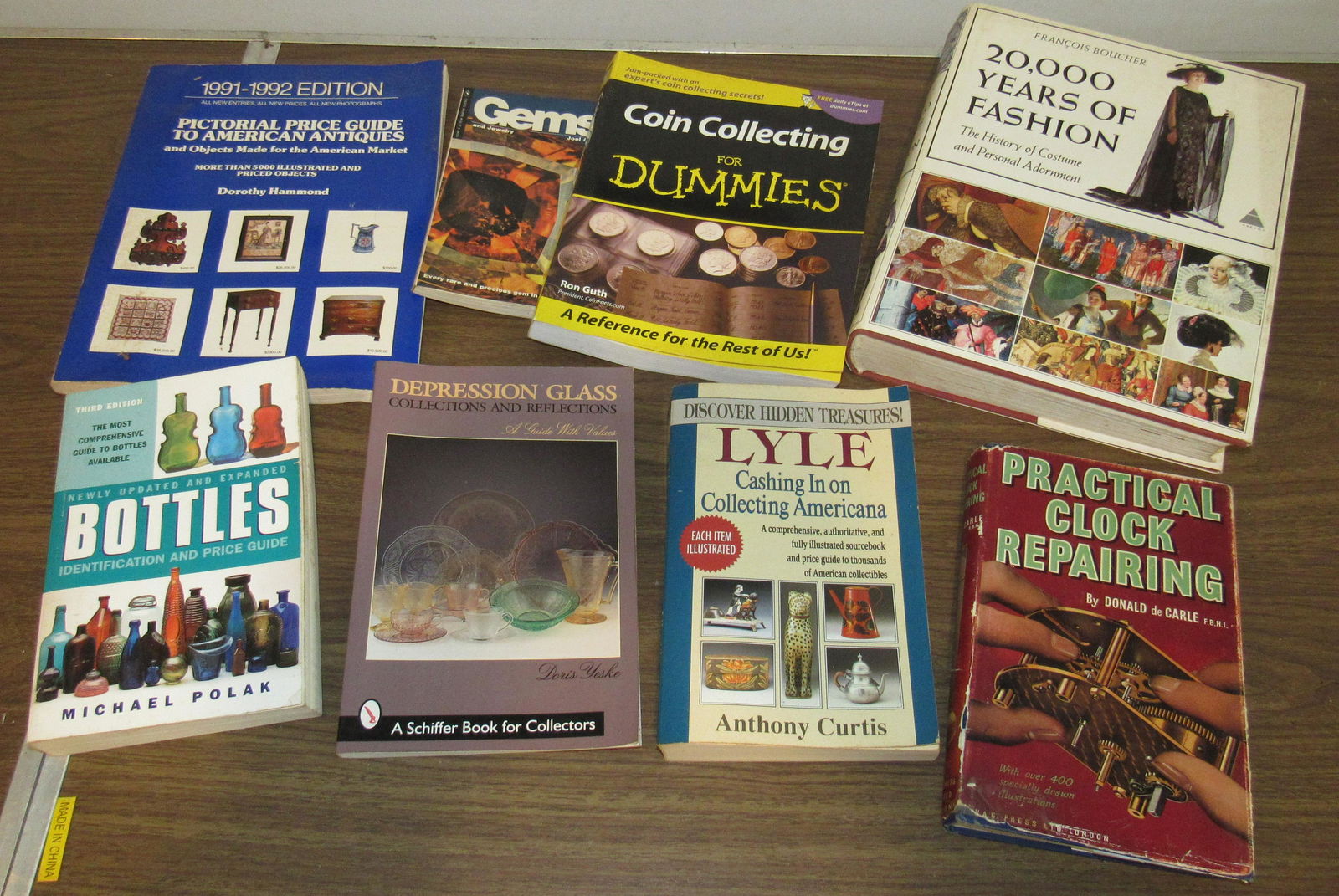 Bottle Depression Glass Clock Coin Reference Books: Getting all pictured