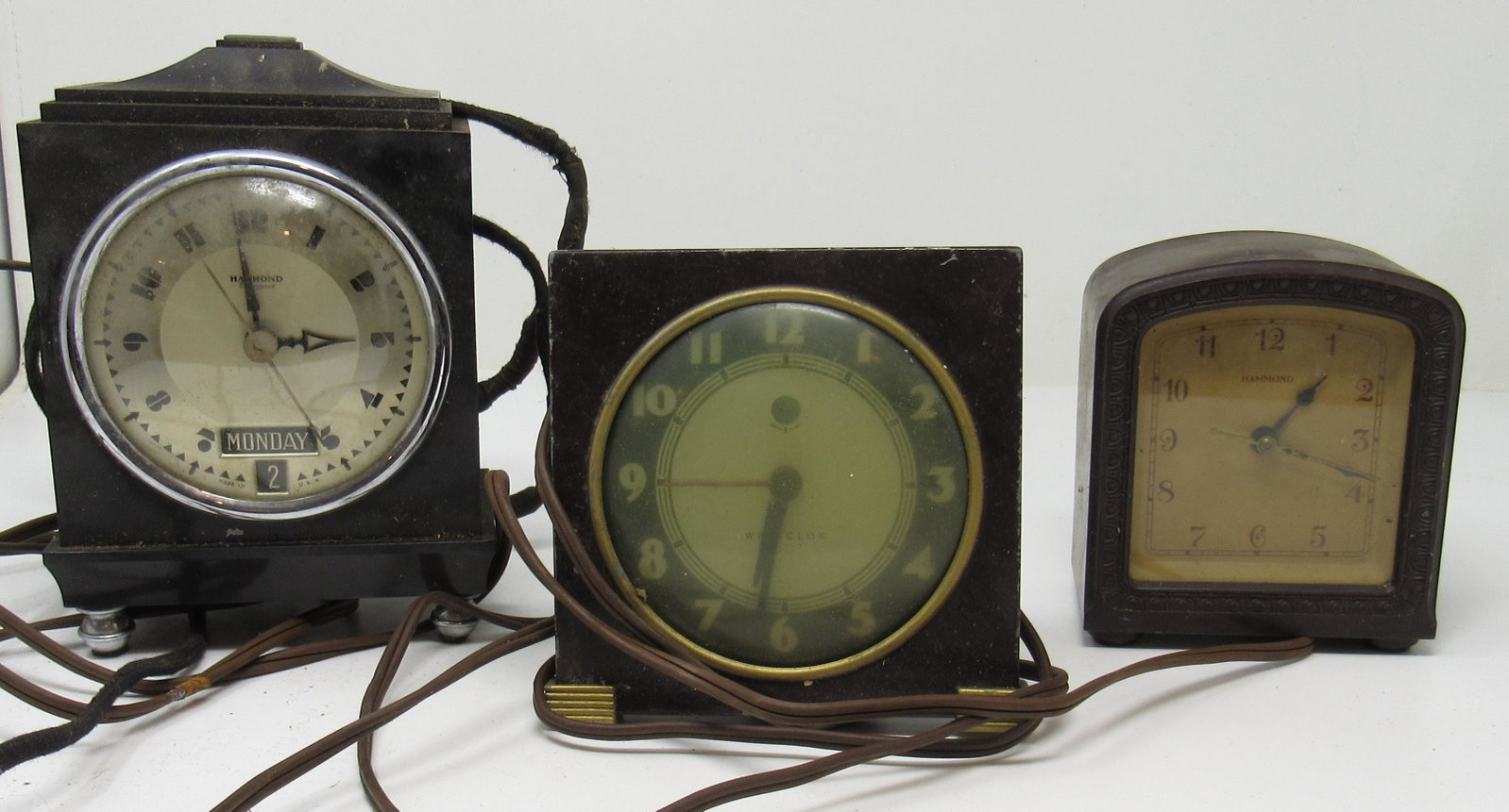 Westclox and Hammond Bichronous Clocks: Getting all 3 pictured