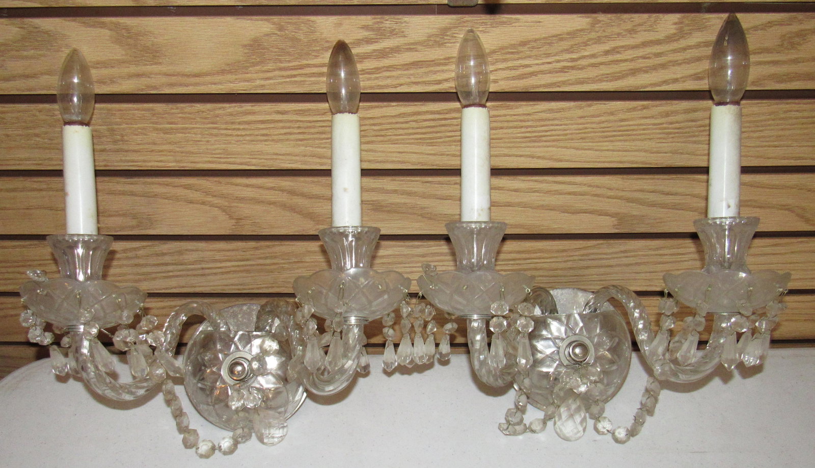Wall Sconces: Approx 12 1/4" wide and 13" tall