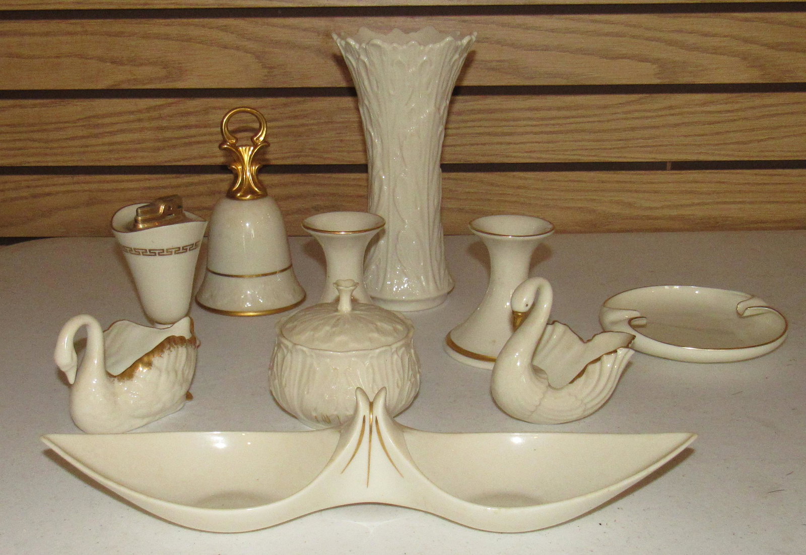Lenox Vases Bell Lighter Ashtray Candy Dish: Tallest vase is approx 8 3/8" tall