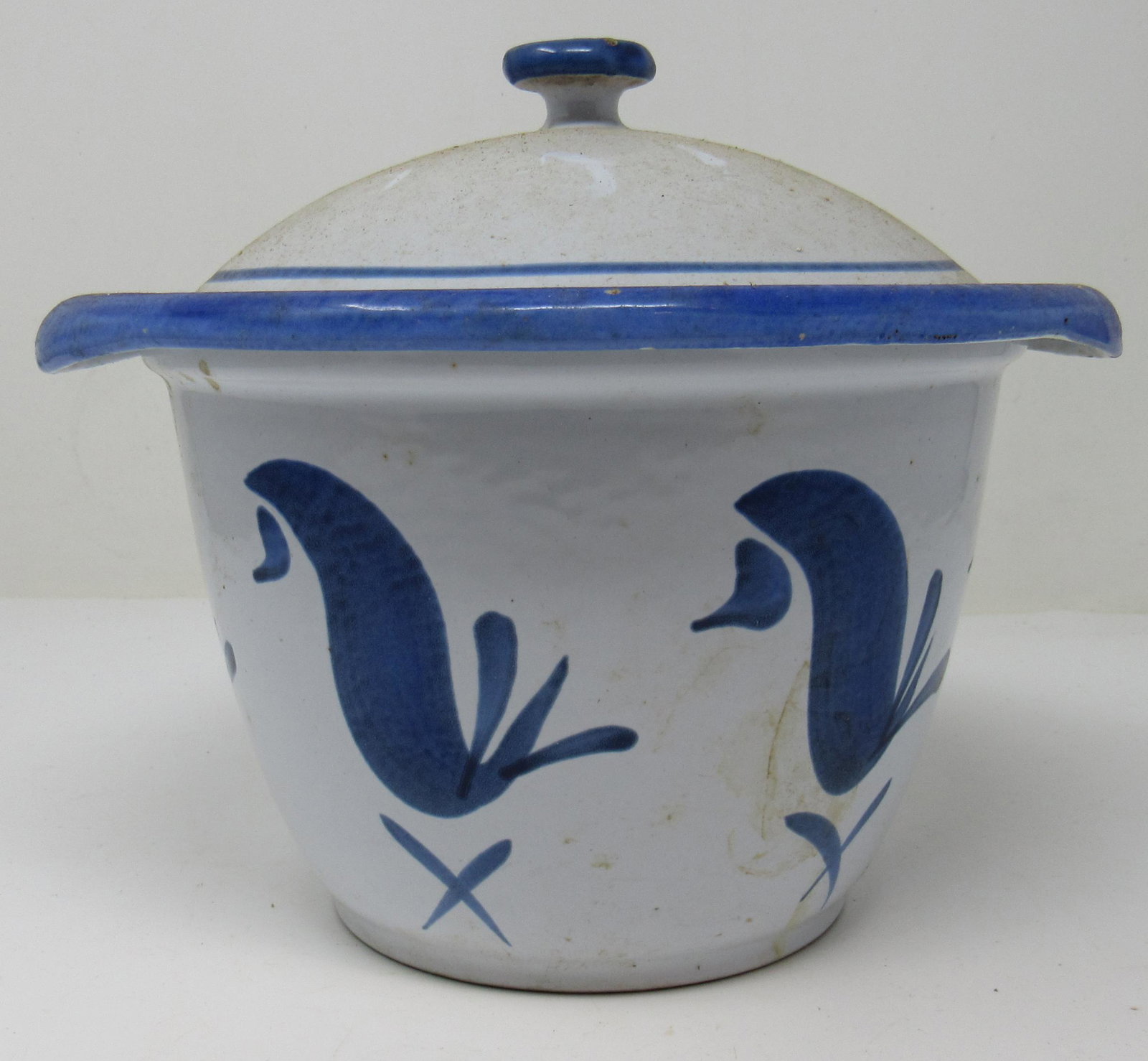 Husqvarna Cast Iron Enamel Dutch Oven: Apprx 8" in diameter and 8" tall