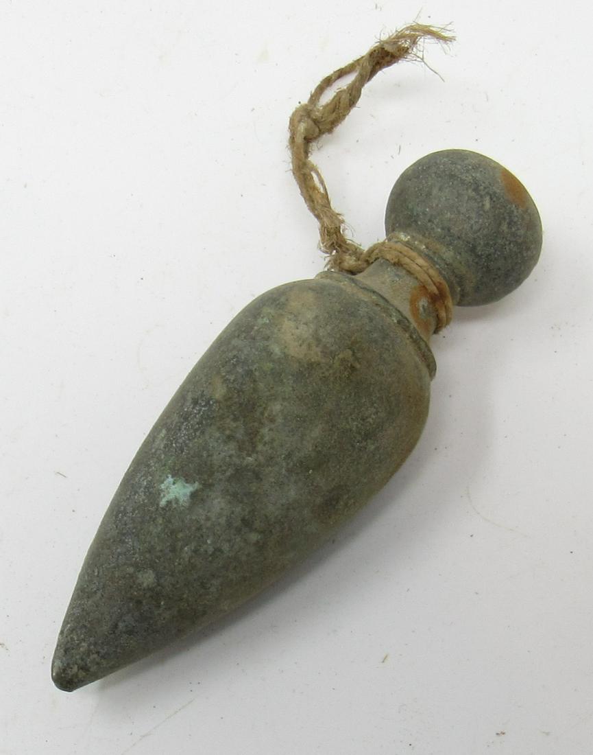 Brass Plumb Bob: Apprx 1 1/8" in diameter and 3 1/2" long