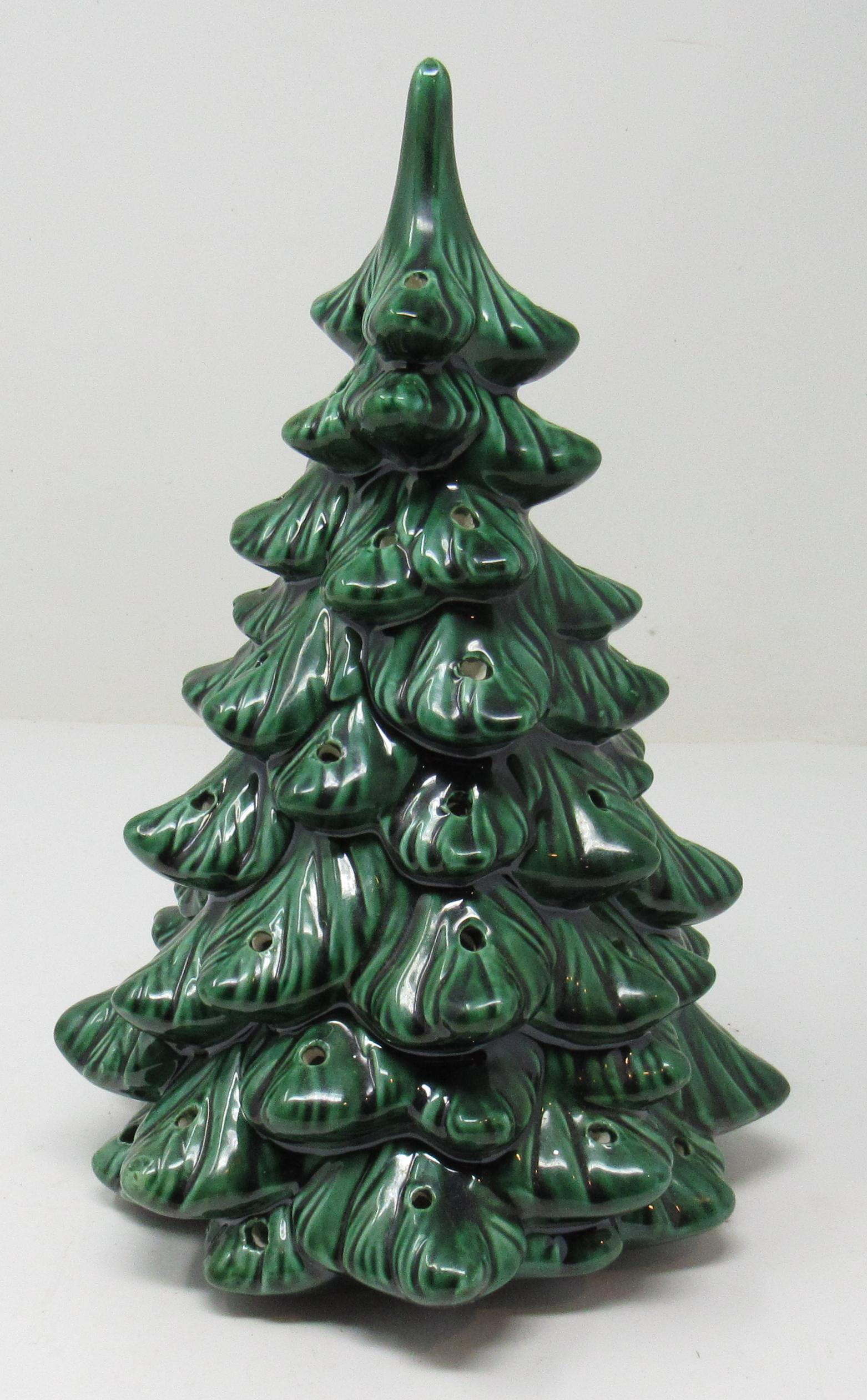 Ceramic Christmas Tree: Approx 10 1/2" tall.