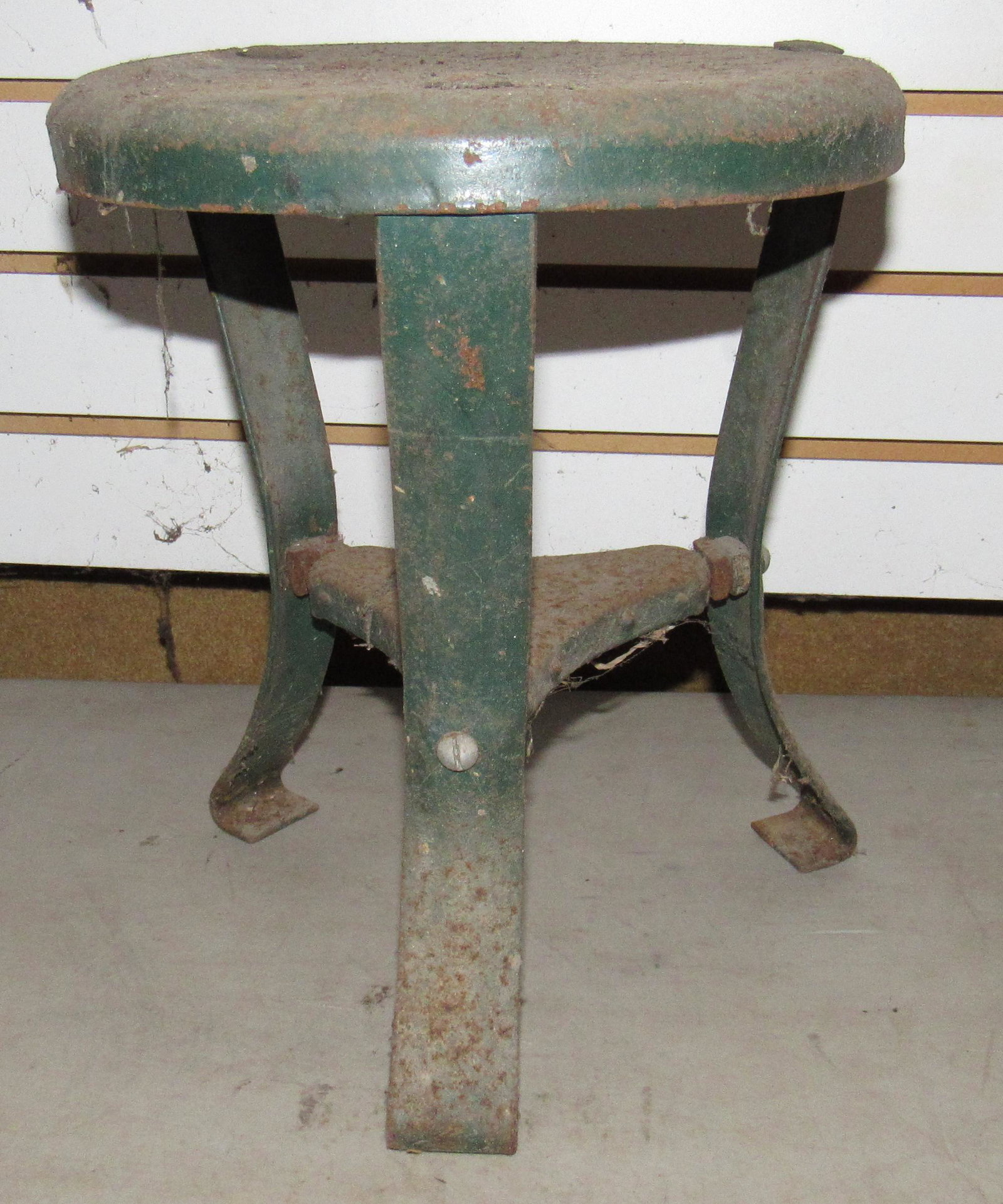 Antique Milk Stool: Apprx 9 3/4" in diameter and 12" tall