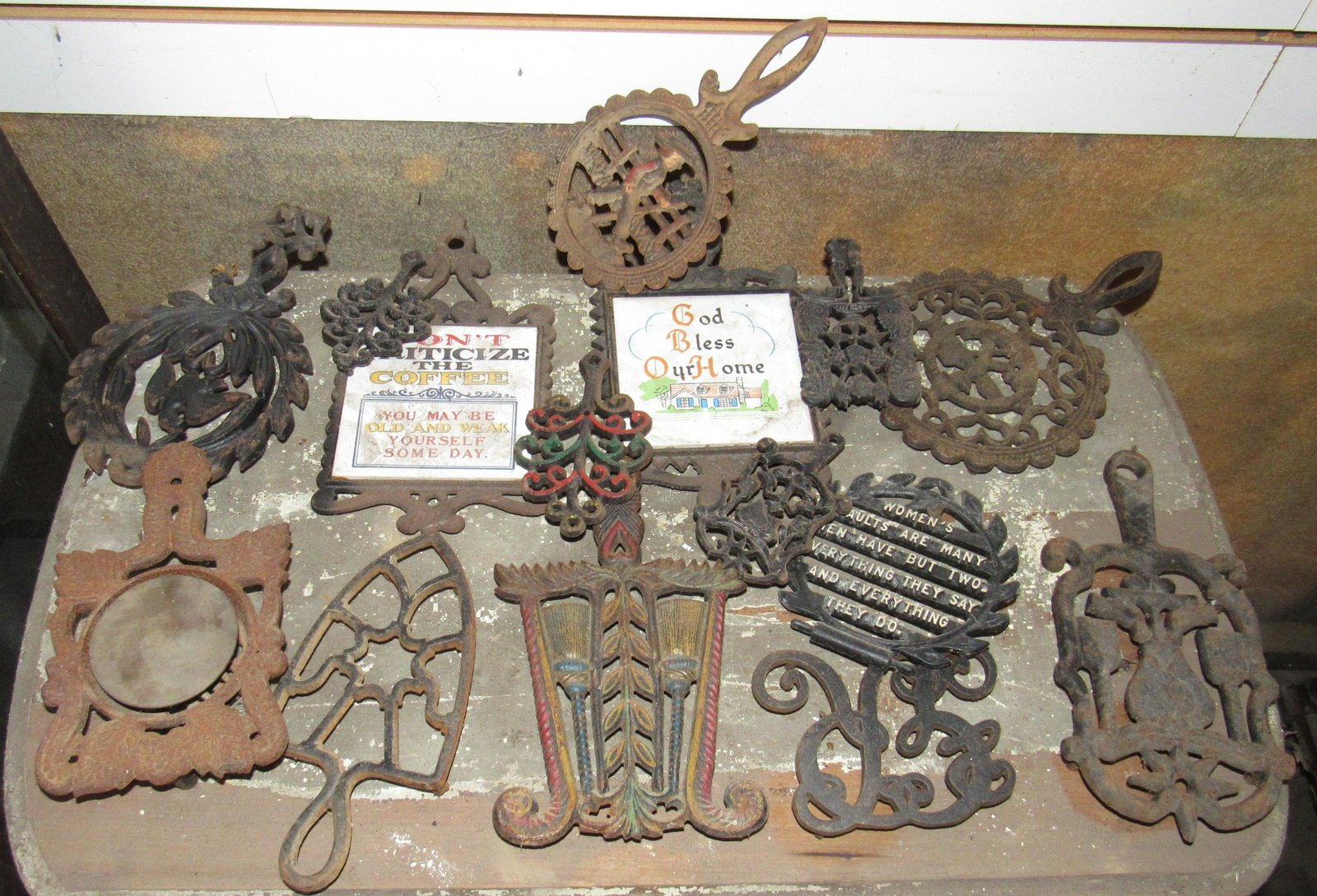 Cast Iron & Misc Trivets: Getting all pictured