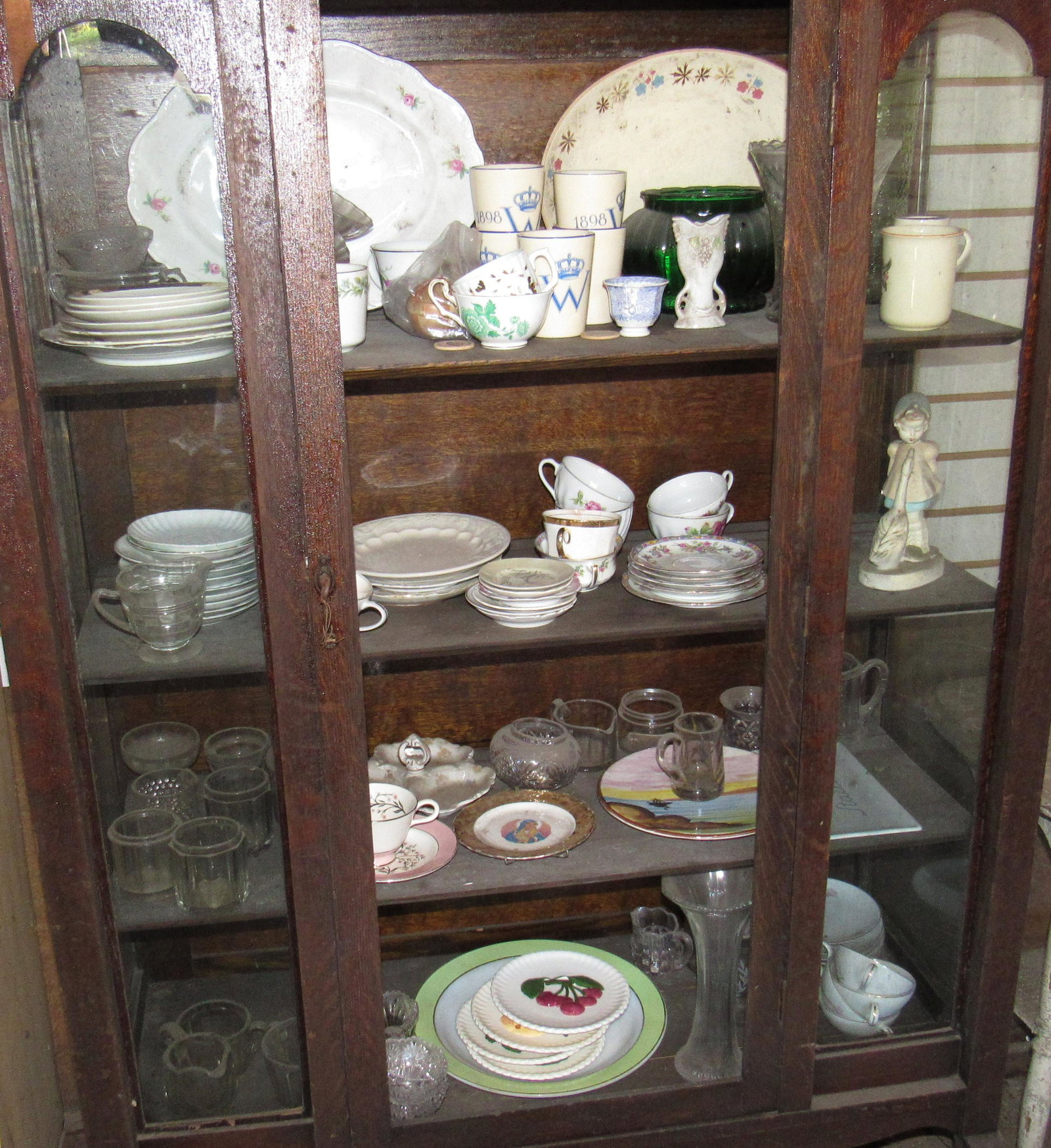 Contents of China Closet Glassware Dinnerware Misc: Getting all pictured in china closet. Take what you want and leave the rest. Must be picked up before noon