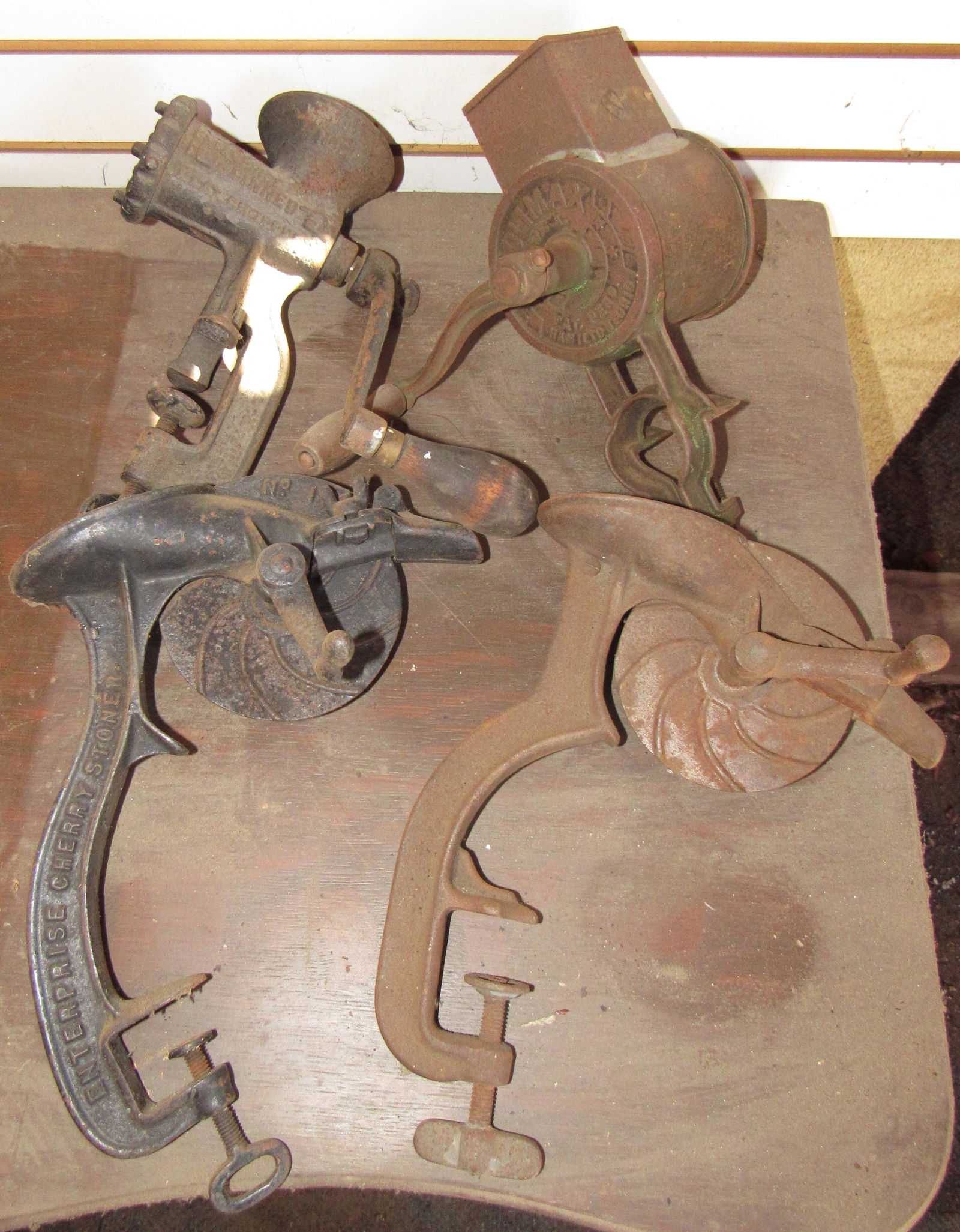 Cherry Stoners / Pitters Meat Grinder Grater: Getting all pictured