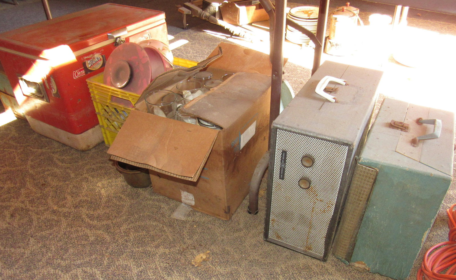 Contents under Table: Getting all pictured under table. Take what you want and leave the rest