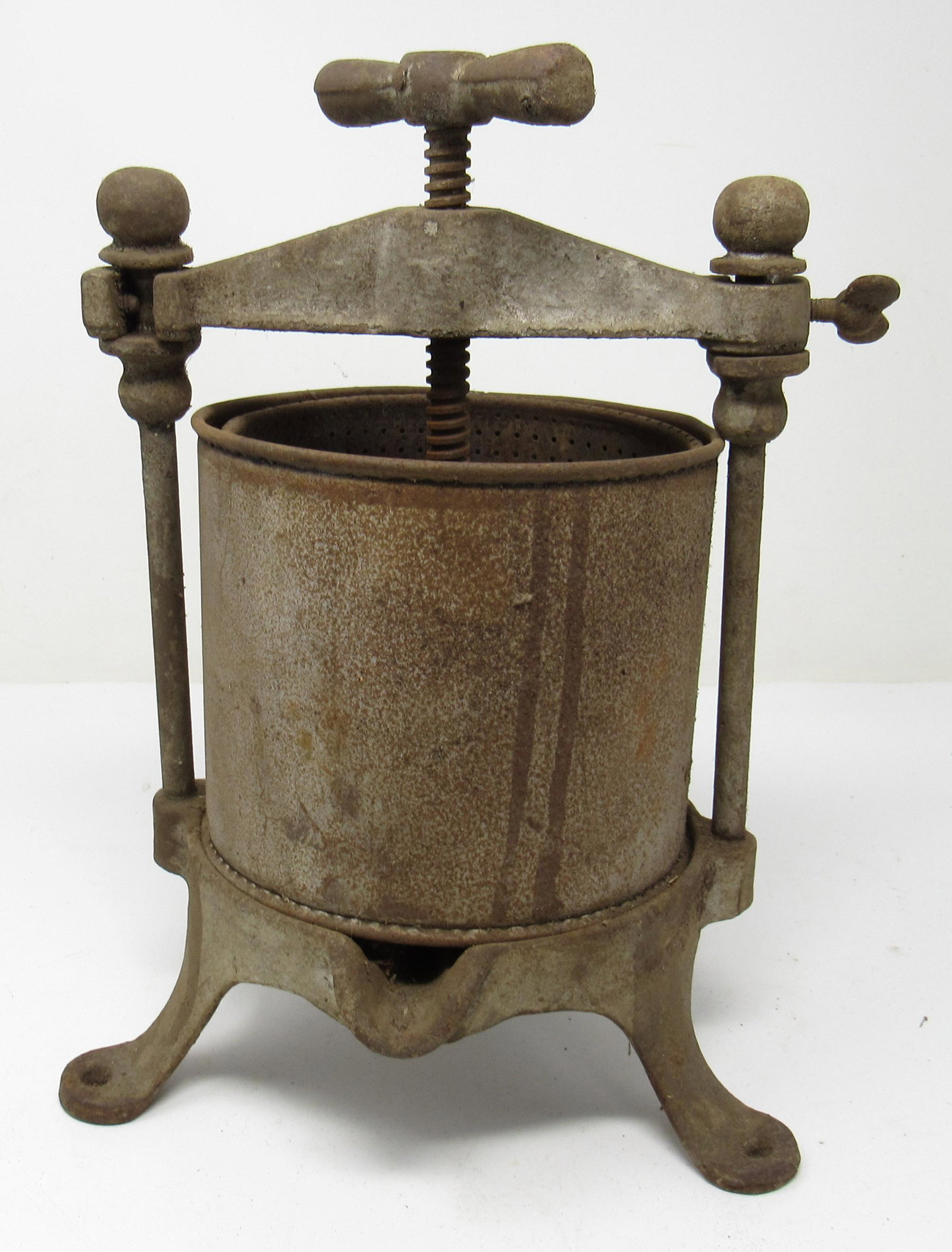 Small Wine Press: Approx 11 3/4" tall and 6" in diameter