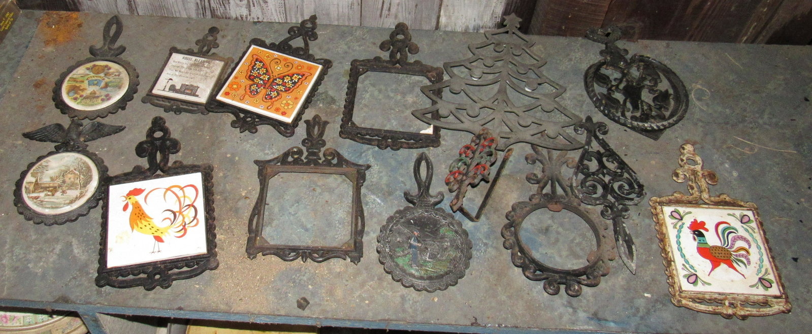 Cast Aluminum and Iron Trivets: Getting all pictured