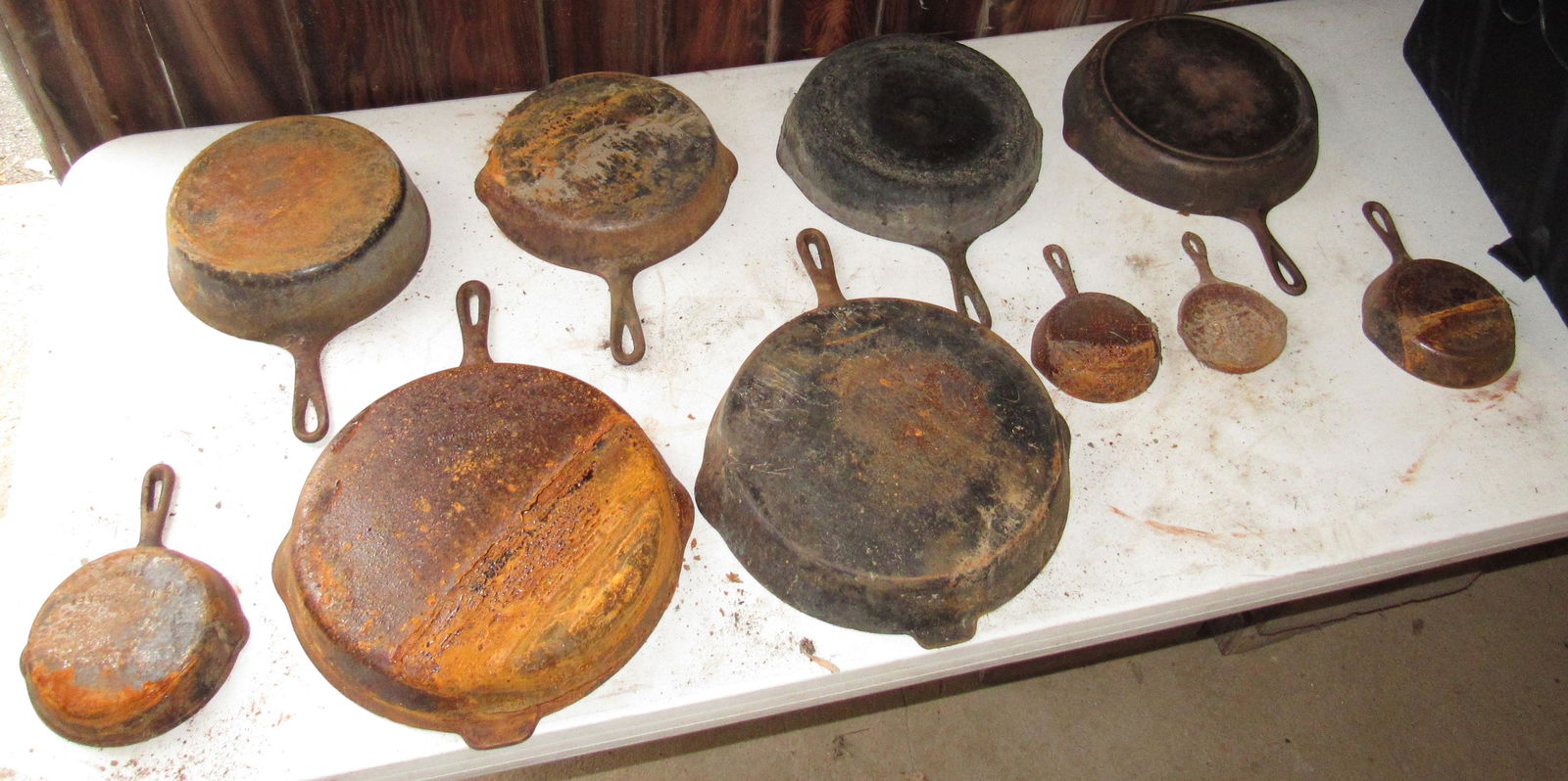 Cast Iron Skillets: Largest is a No. 12