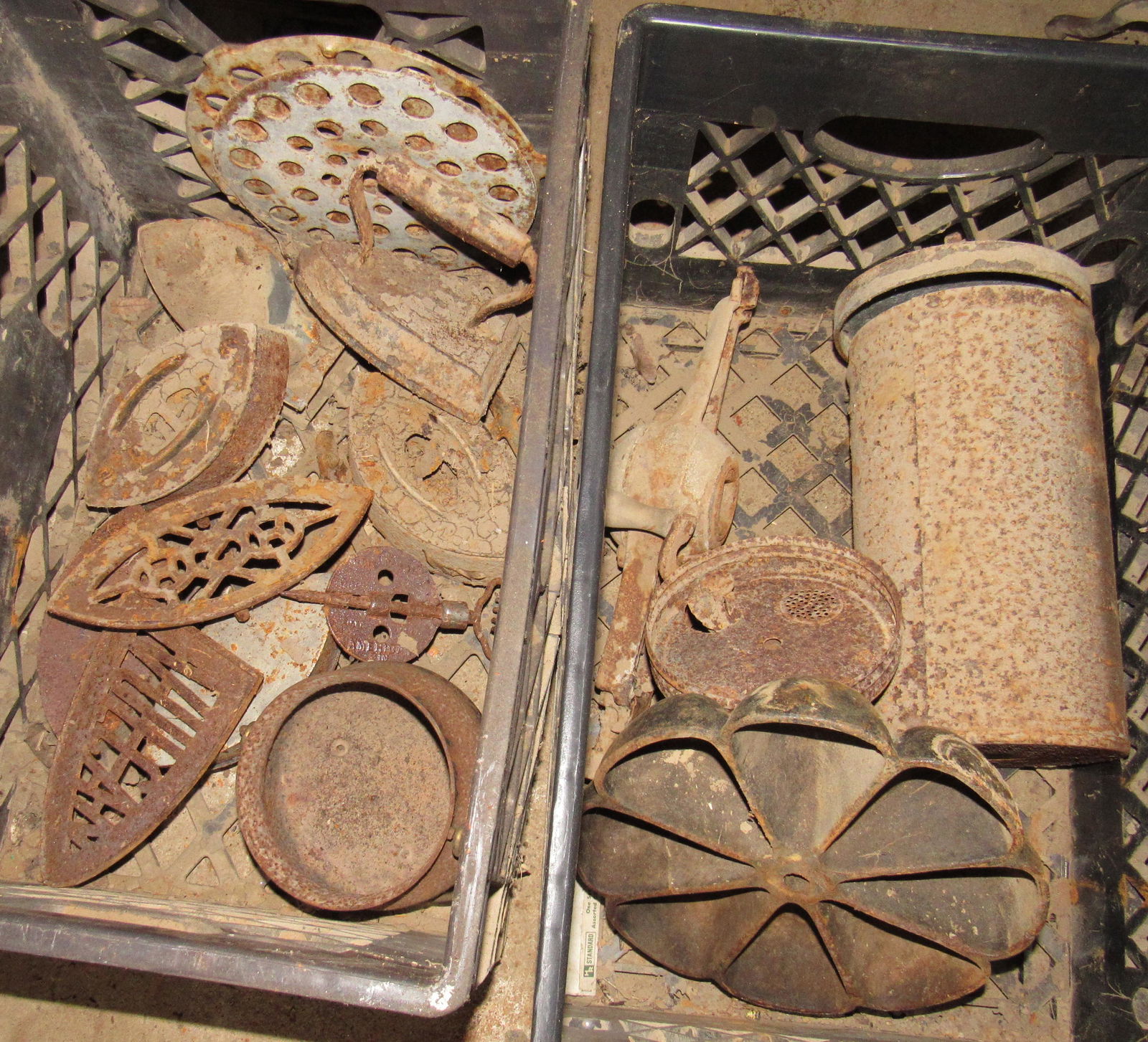 Cast Iron Trivets Sad Irons Shoe Cobblers Nail Bin: Also in White Mountain Ice Cream Maker
