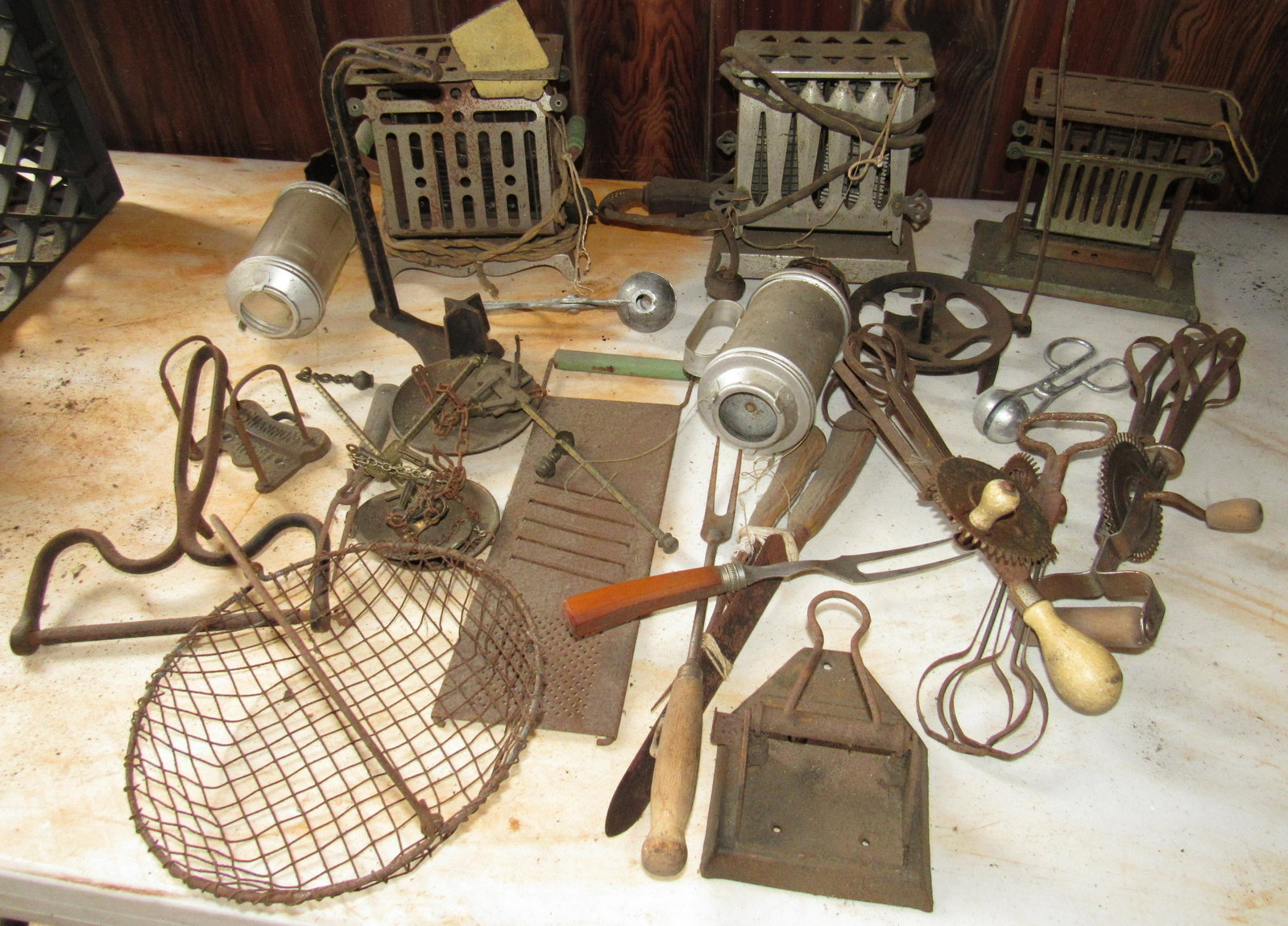Vintage Toasters Kitchenware Brass Pan Scales: Getting all pictured