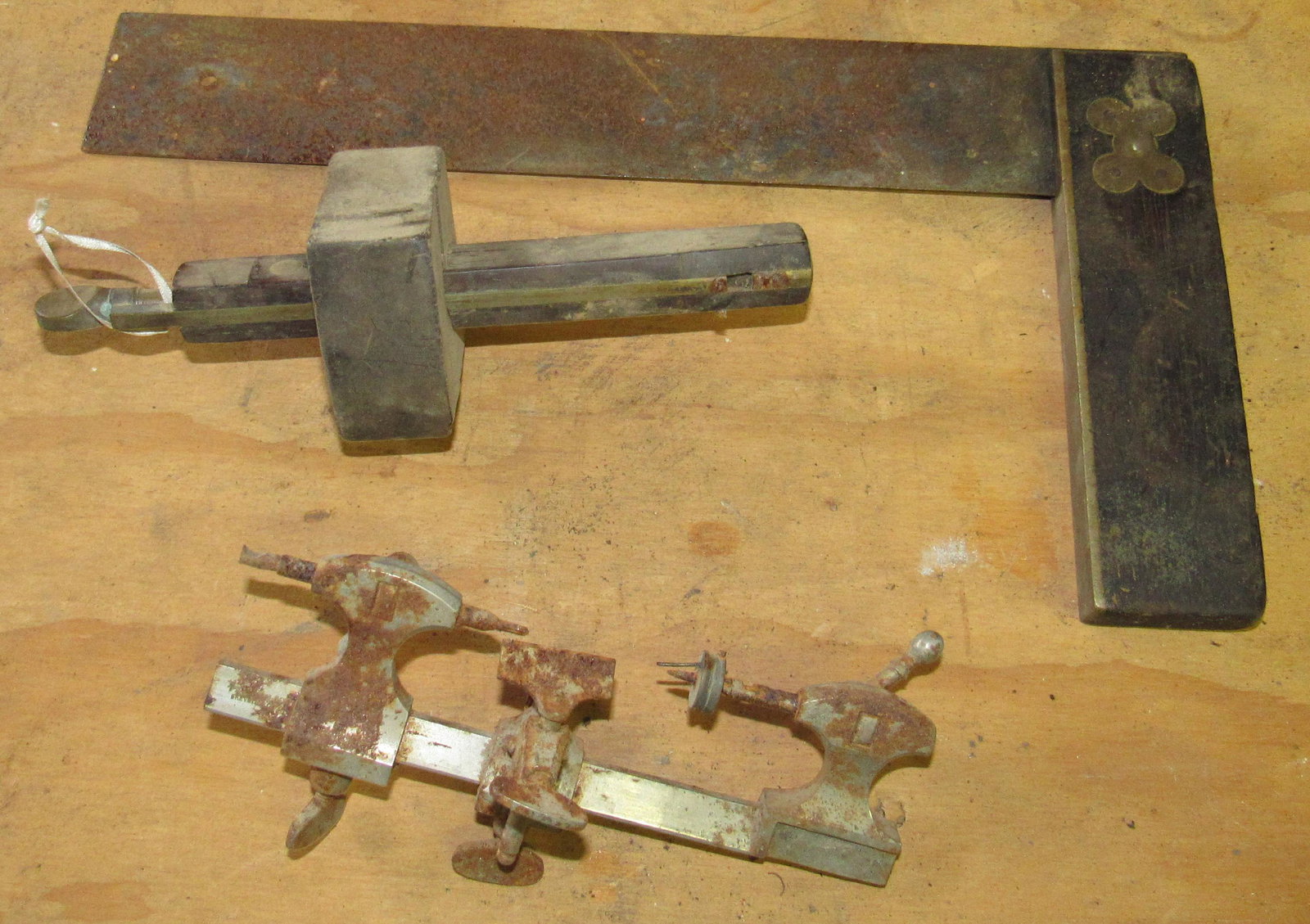 Square Scribe and Lathe: Square is apprx 13 3/4" long