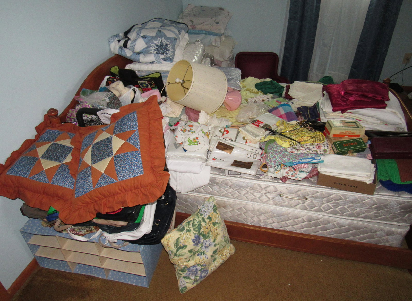 Linens Clothing NOS Bed Sheets: Lot includes all pictured ( except bed ). Take what you want and leave the rest.