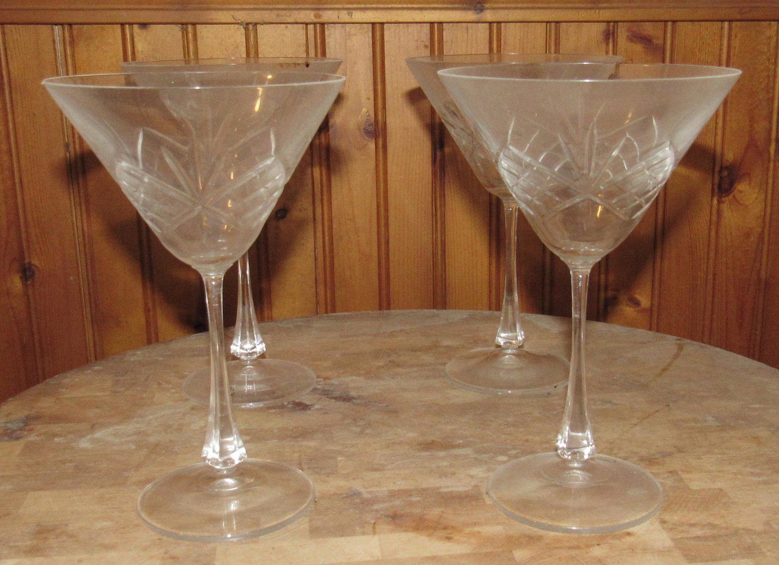 4 Lenox Champagne Glasses: Approx 4 1/2" in diameter and 7" tall