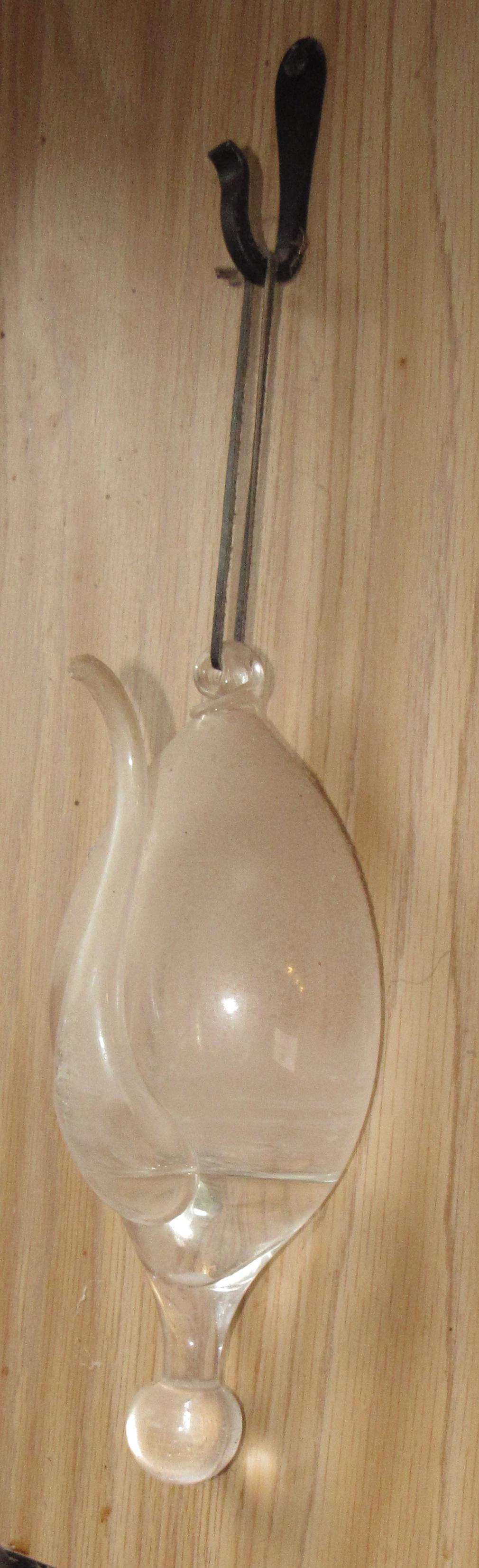 Glass Barometer: Apprx 9 1/2" tall