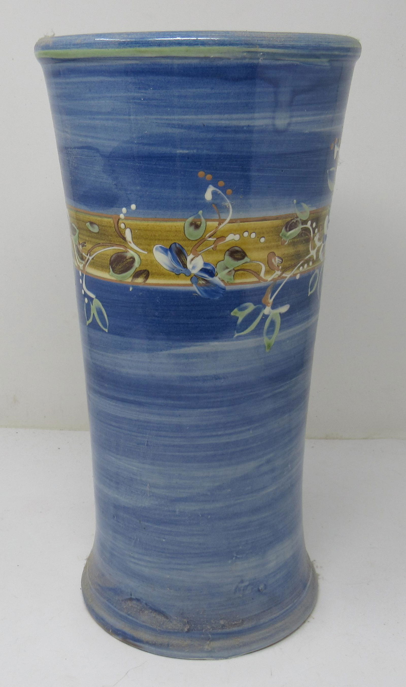 Redware Pottery Vase: Approx 6 1/2" in diameter and 13" tall