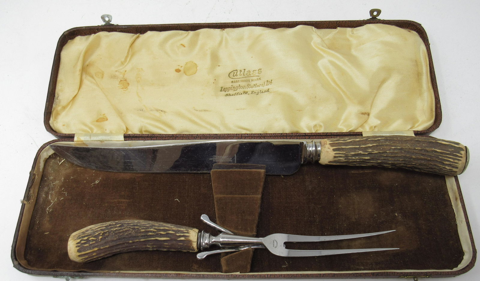 Cutlass Bone Handle Cutlery: Knife is approx 14 3/8' long