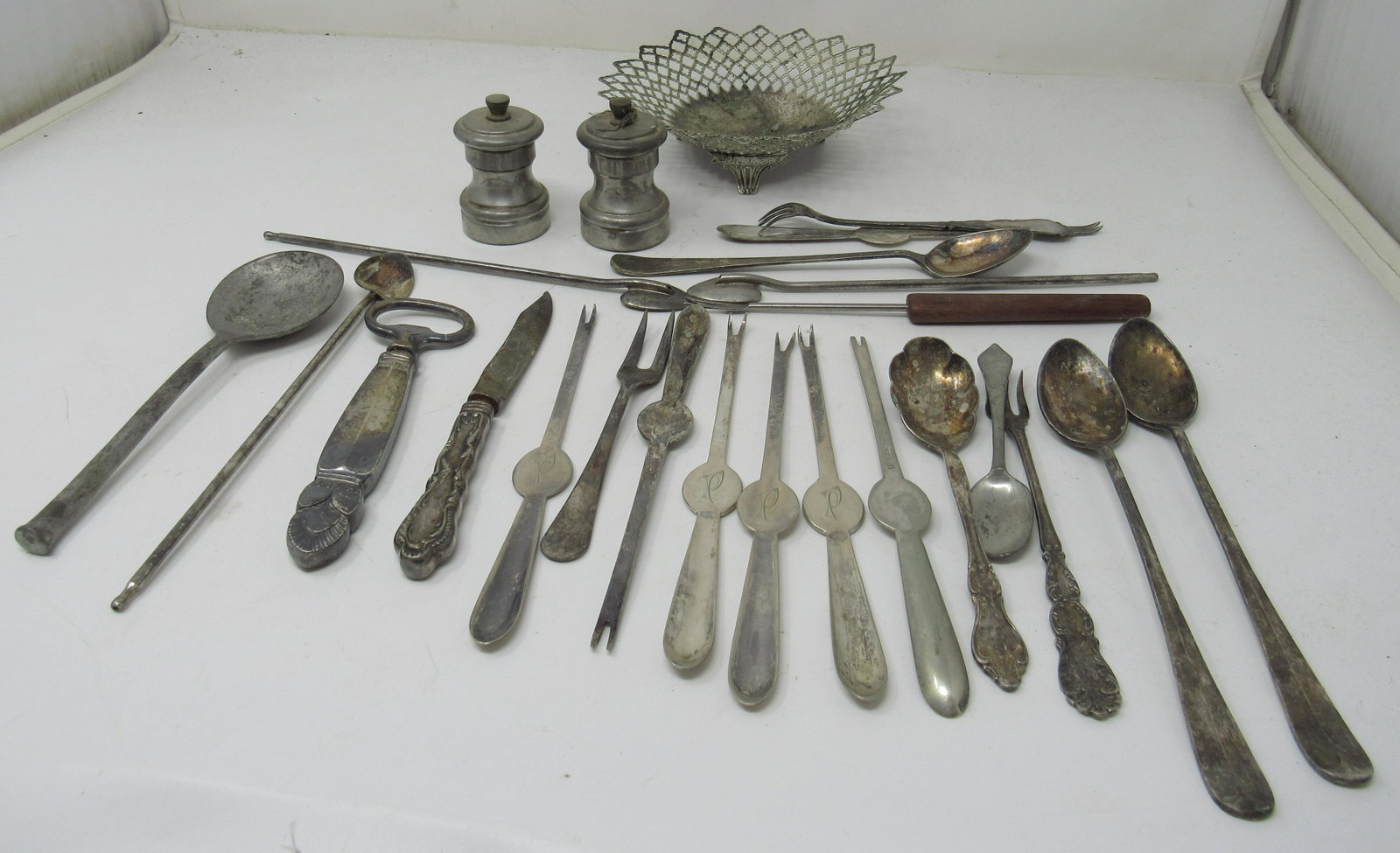Silver Plate Flatware Steiff Pewter Spoons Bottle: Getting all pictured
