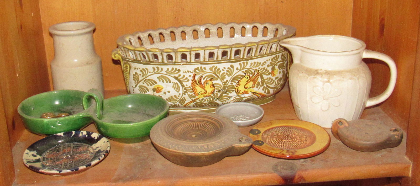 Redware Misc Pottery Whale Oil Lamps: Getting all pictured