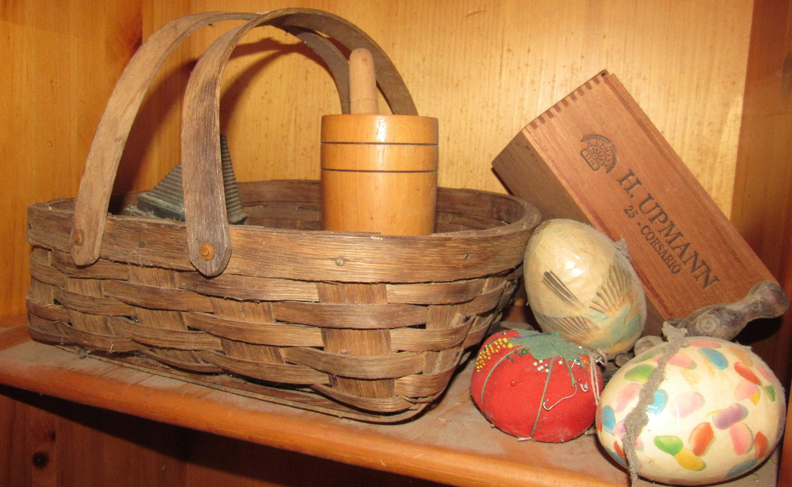 Basket Pin Cushions Corkscrew Paper Mache Eggs: Getting all pictured