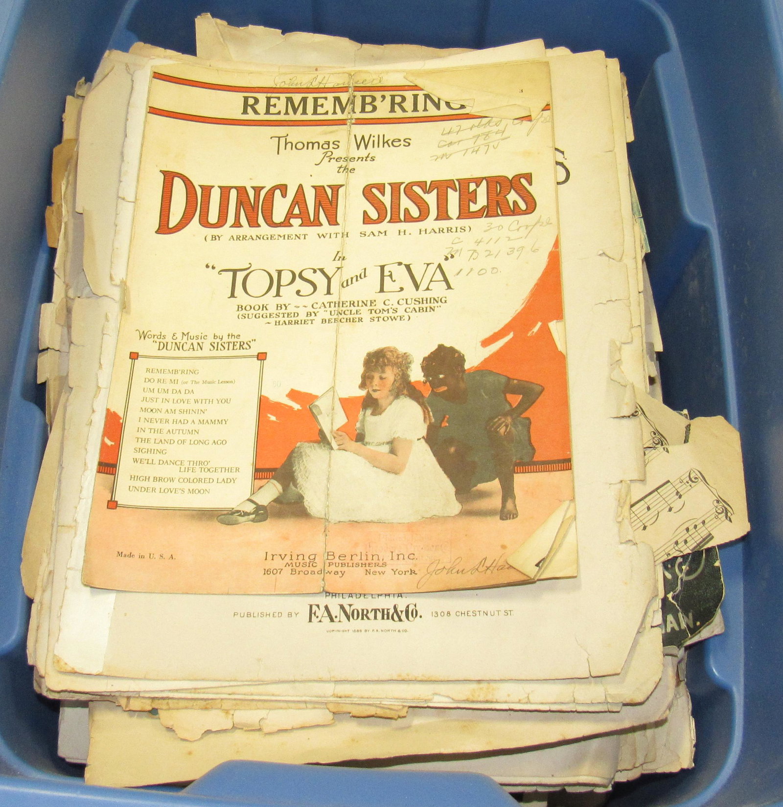 Tote Full of Sheet Music / Song Books: Getting all in tote