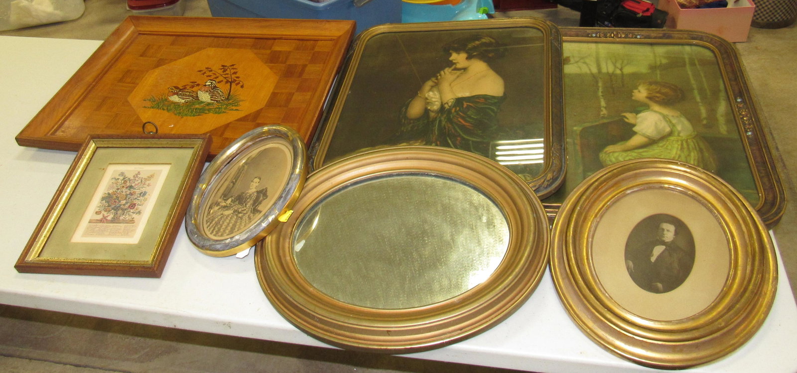 Prints Photos Quail Tray: Tray is approx 18 3/4" x 22 1/2" . Getting all on table