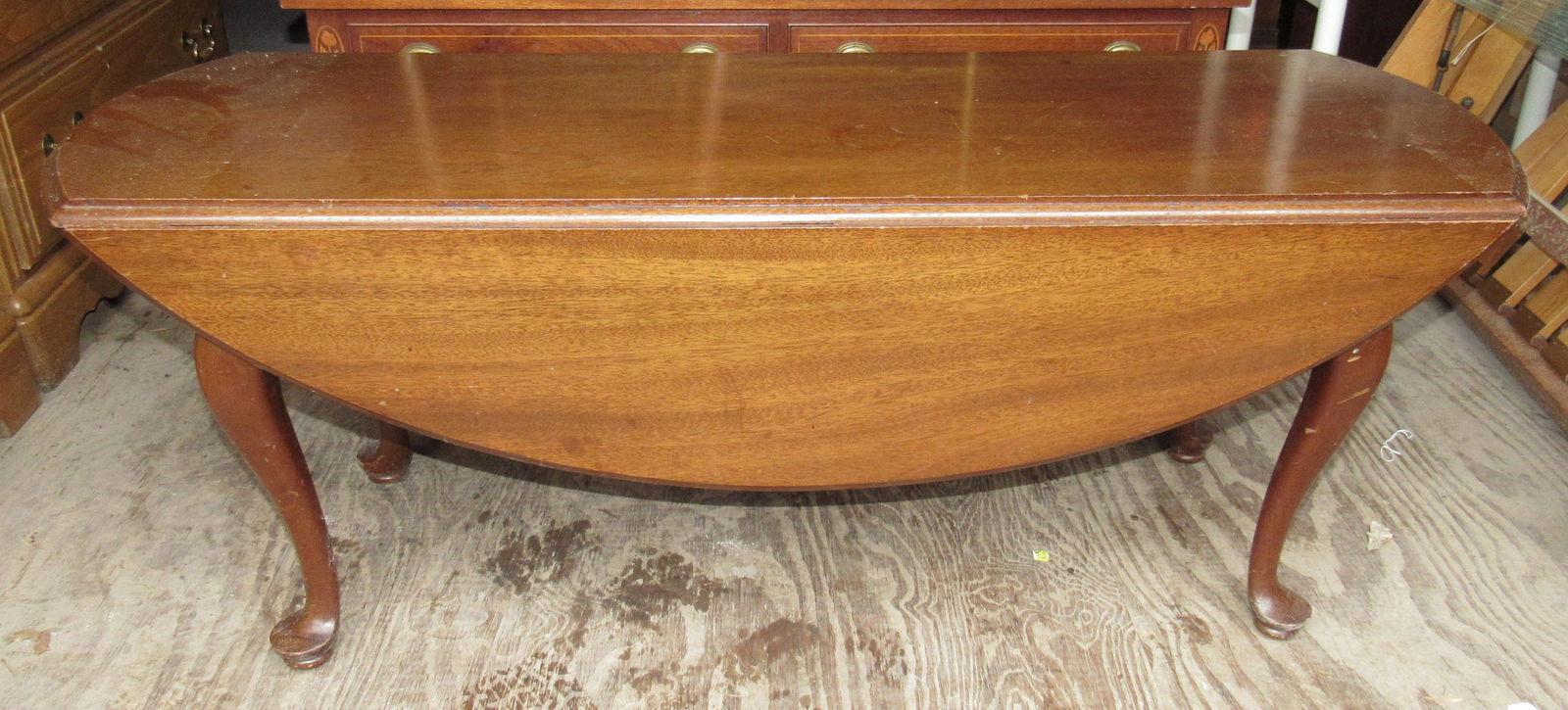 Drop Leaf Coffee Table: Approx 16 1/2" ( closed) x 48" long x 18 1/2" tall