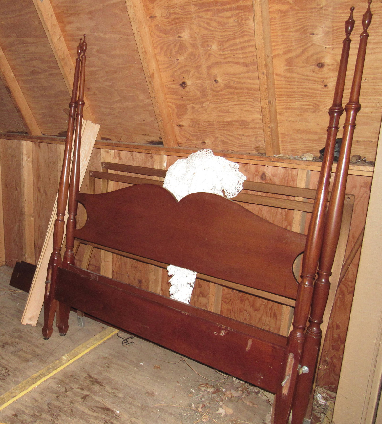 Canopy Bed: Approx 57 3/4" wide and 71 1/4" tall