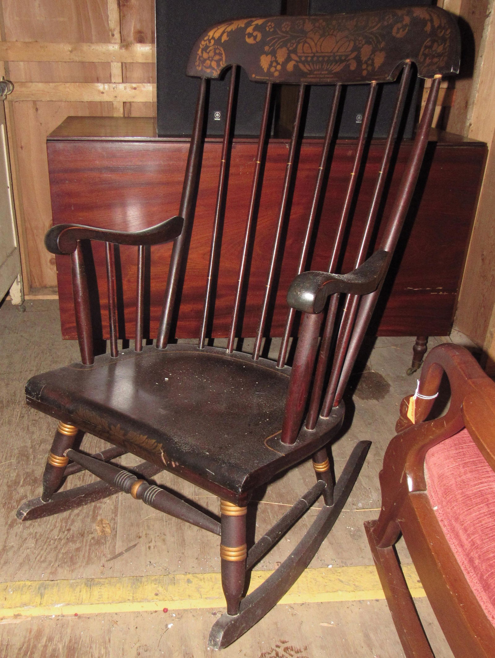 Nichols and Stone Decorated Rocker: Rocker