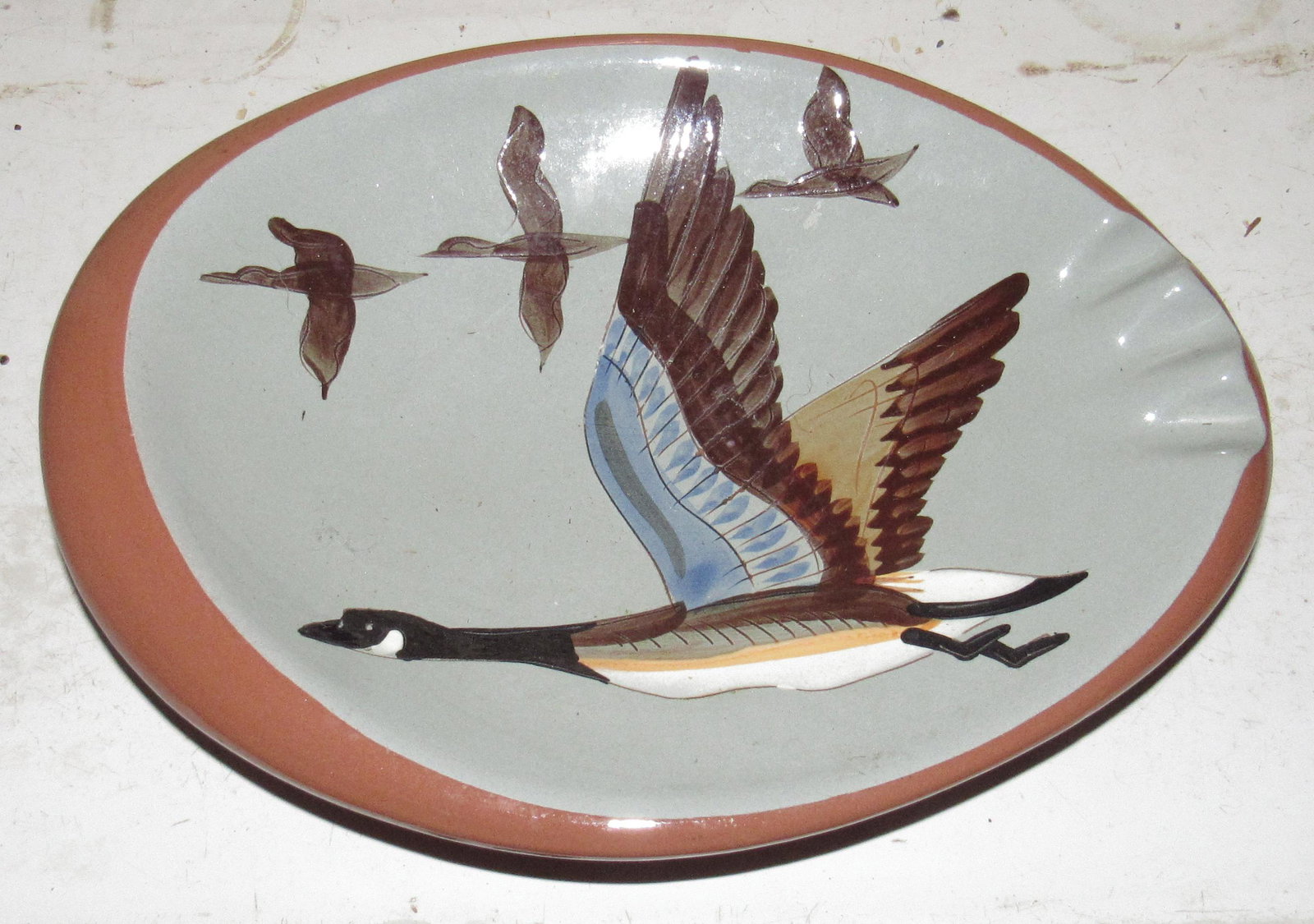 Stangl Canadian Goose Ashtray: Approx 8" x 10 3/4"