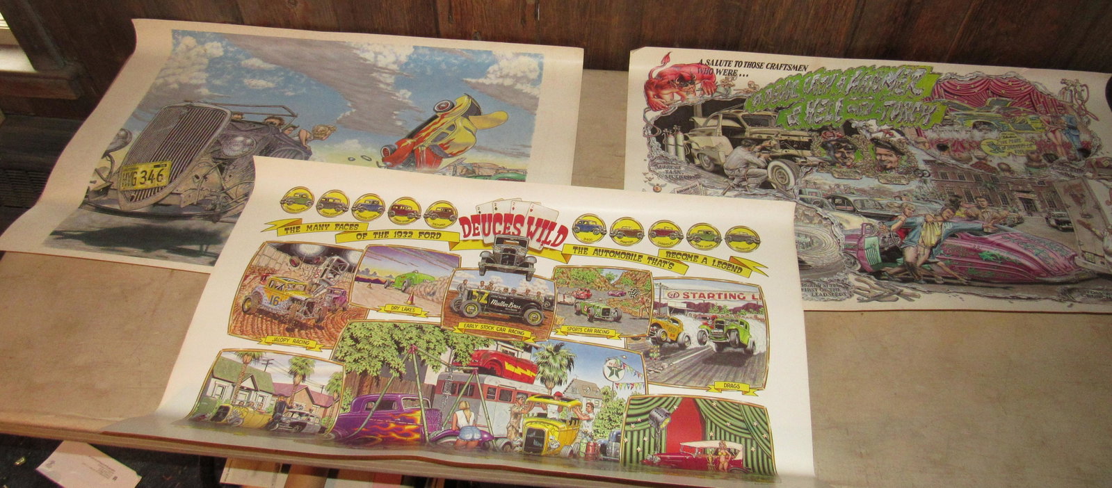 3 Robert Bondo Bob Williams Posters: Approx 22" x 34"