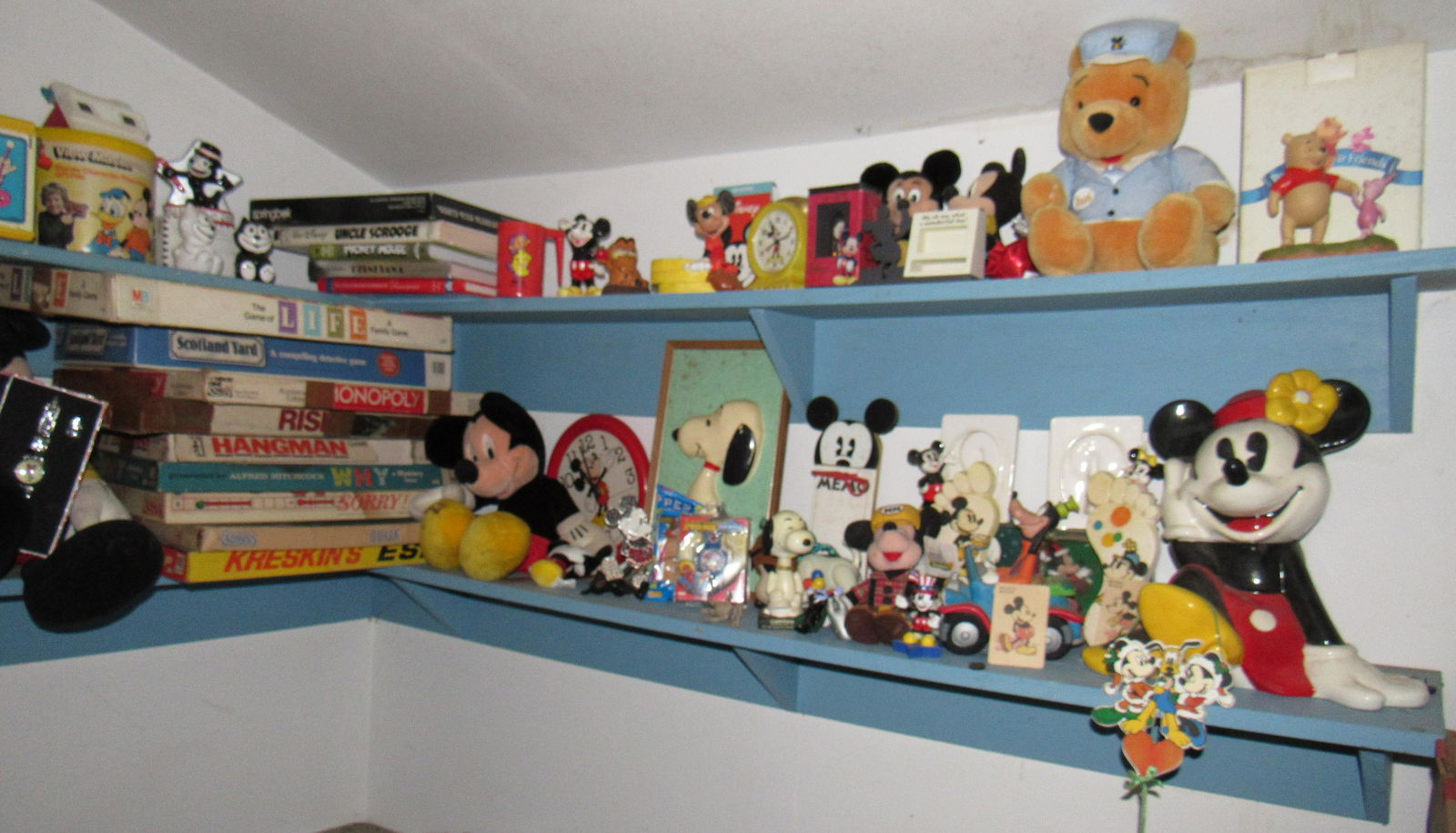 Mickey Mouse Walt Disney & Misc: Lot includes all on shelves. Take what you want and leave the rest