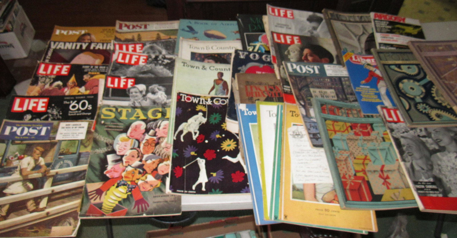 Life Argosy Vanity Fair Post Magazines: Getting all pictured on table