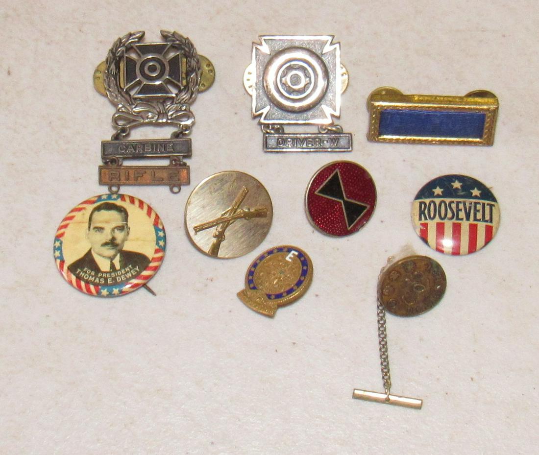 Military & Political Pins: Carbine is sterling