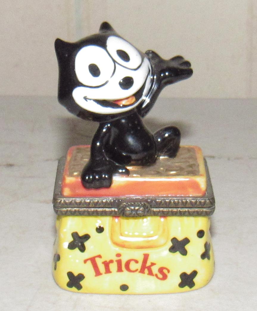 Felix The Cat Trinket Box: Approx 3 1/4" tall