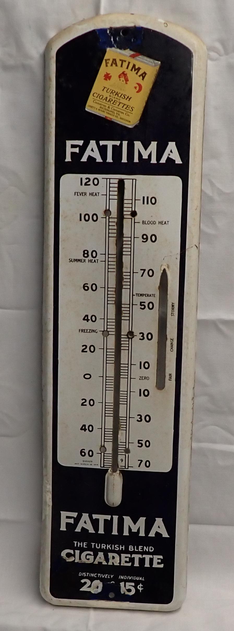 Fatima Turkish Cigarettes Porcelain Thermometer Cover (1 of 6)