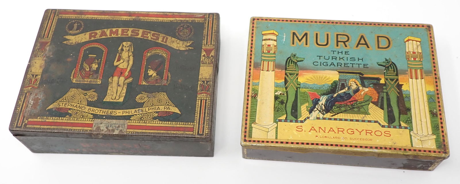 Murad Turkish Stephano Rameses Egyptian Cigarette Tins (1 of 5)