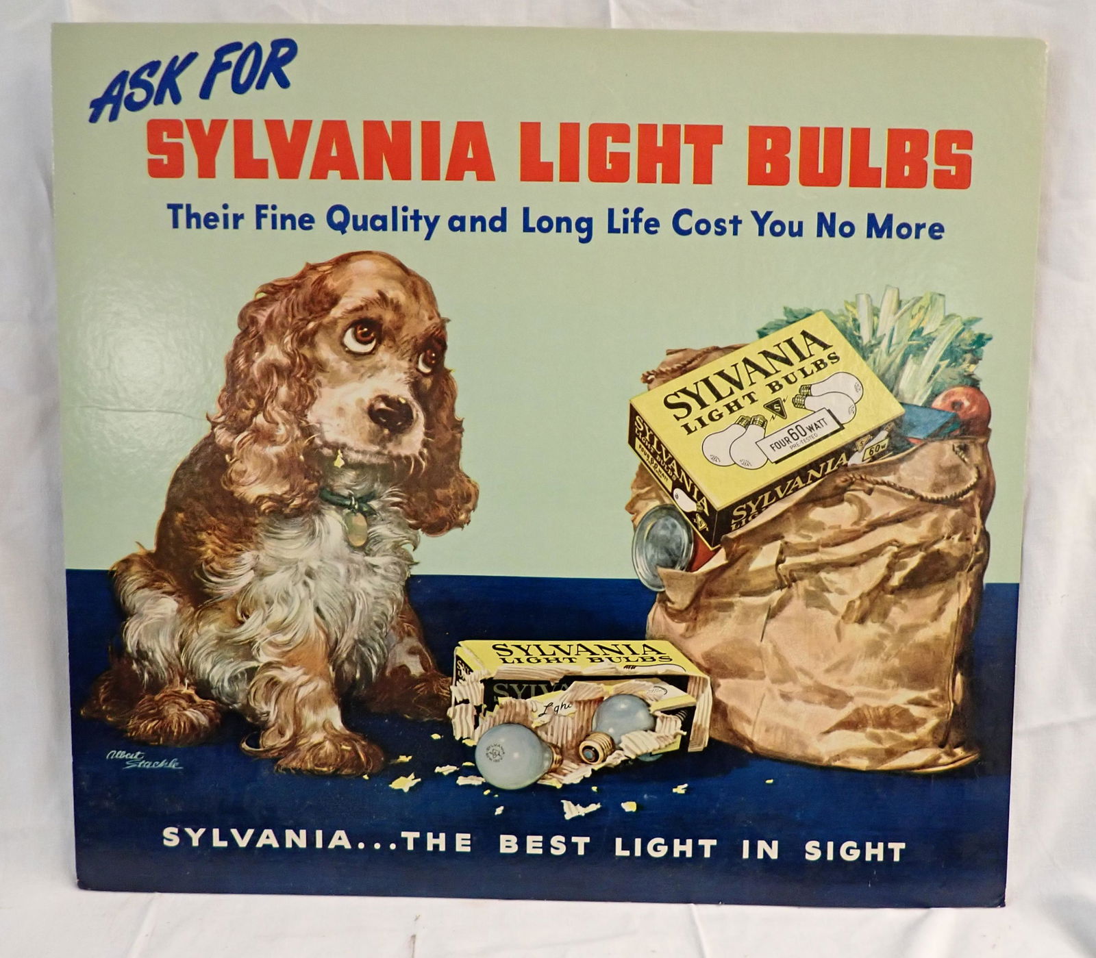Sylvania Light Bulbs Store Display Sign with Dog (1 of 2)