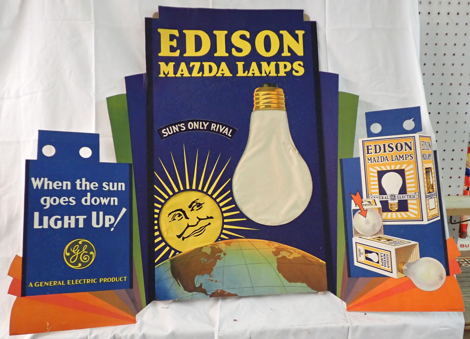 EDISON MAZDA 1920 キャビネットビンテージLAMPS GE