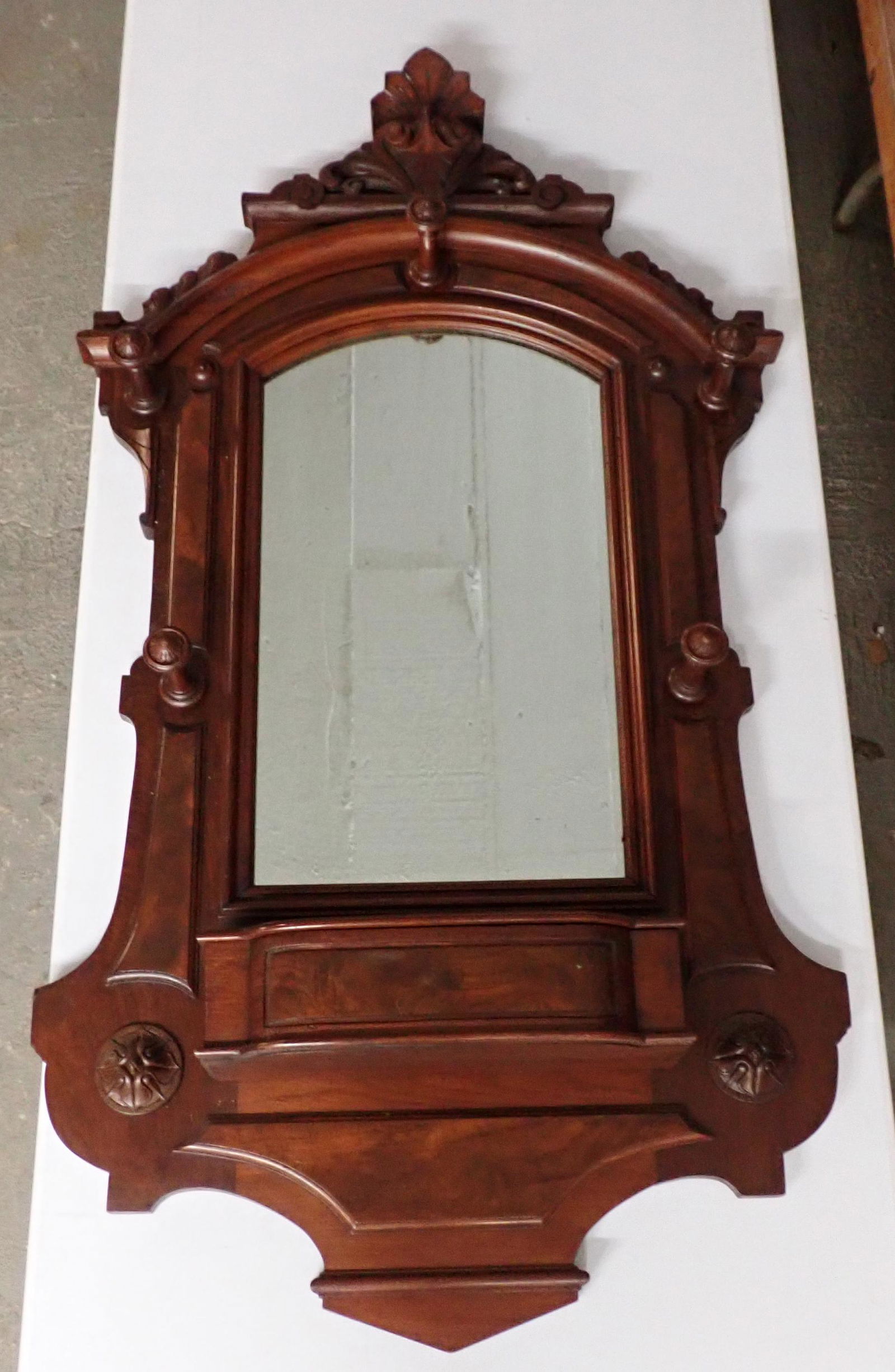Victorian Walnut Hall Rack Mirror (1 of 5)