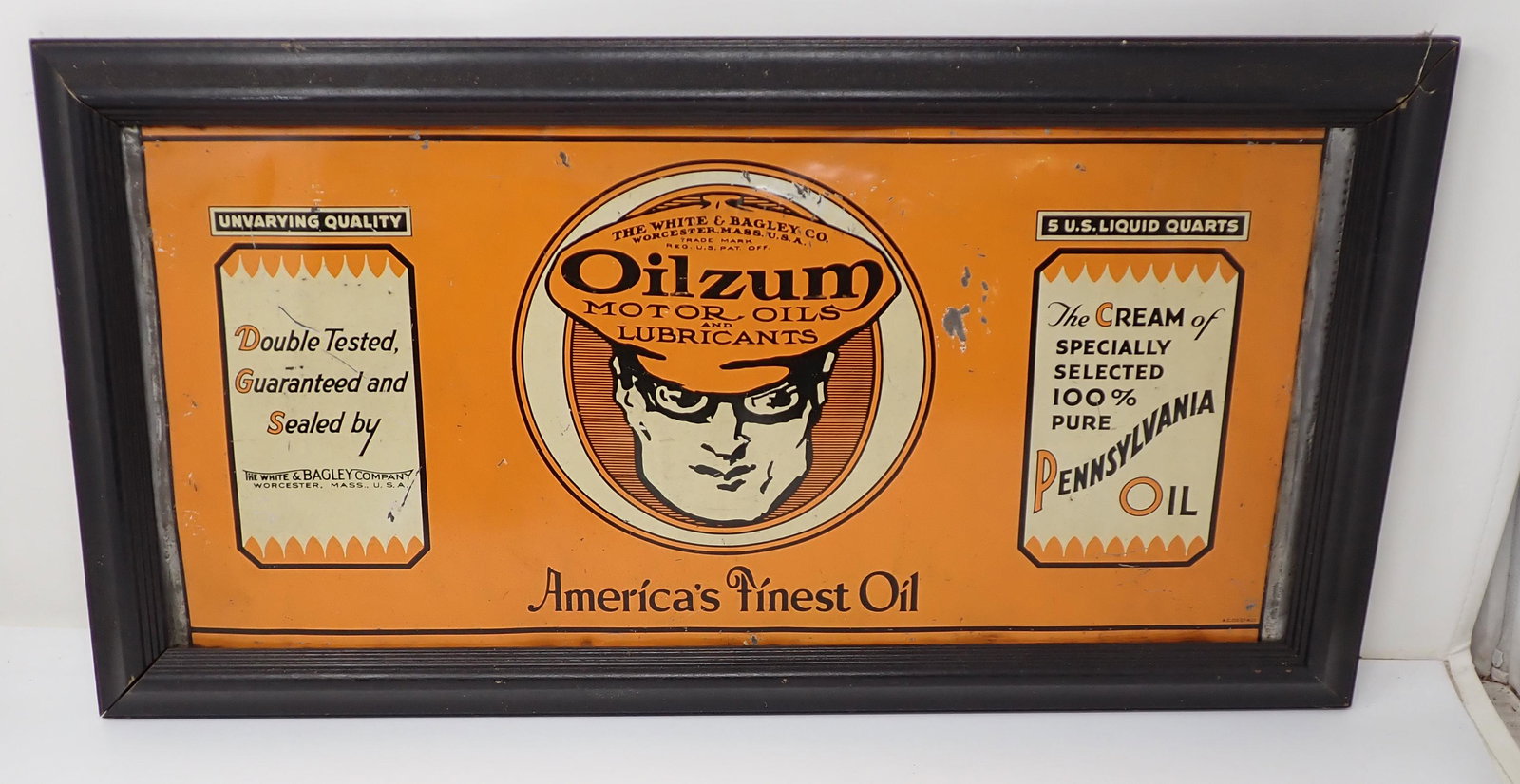 Oilzum Pennsylvania Oil Tin Sign (1 of 6)