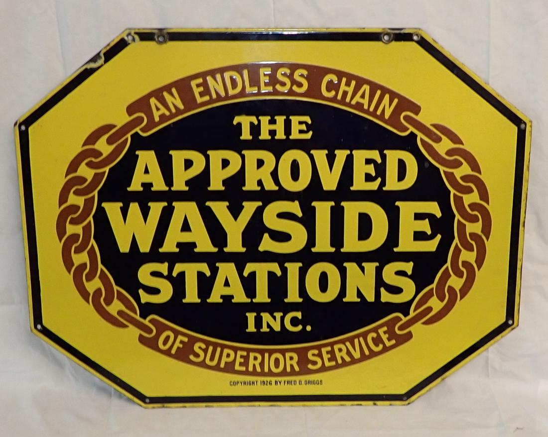 Double Sided Approved Wayside Stations Porcelain Sign (1 of 8)