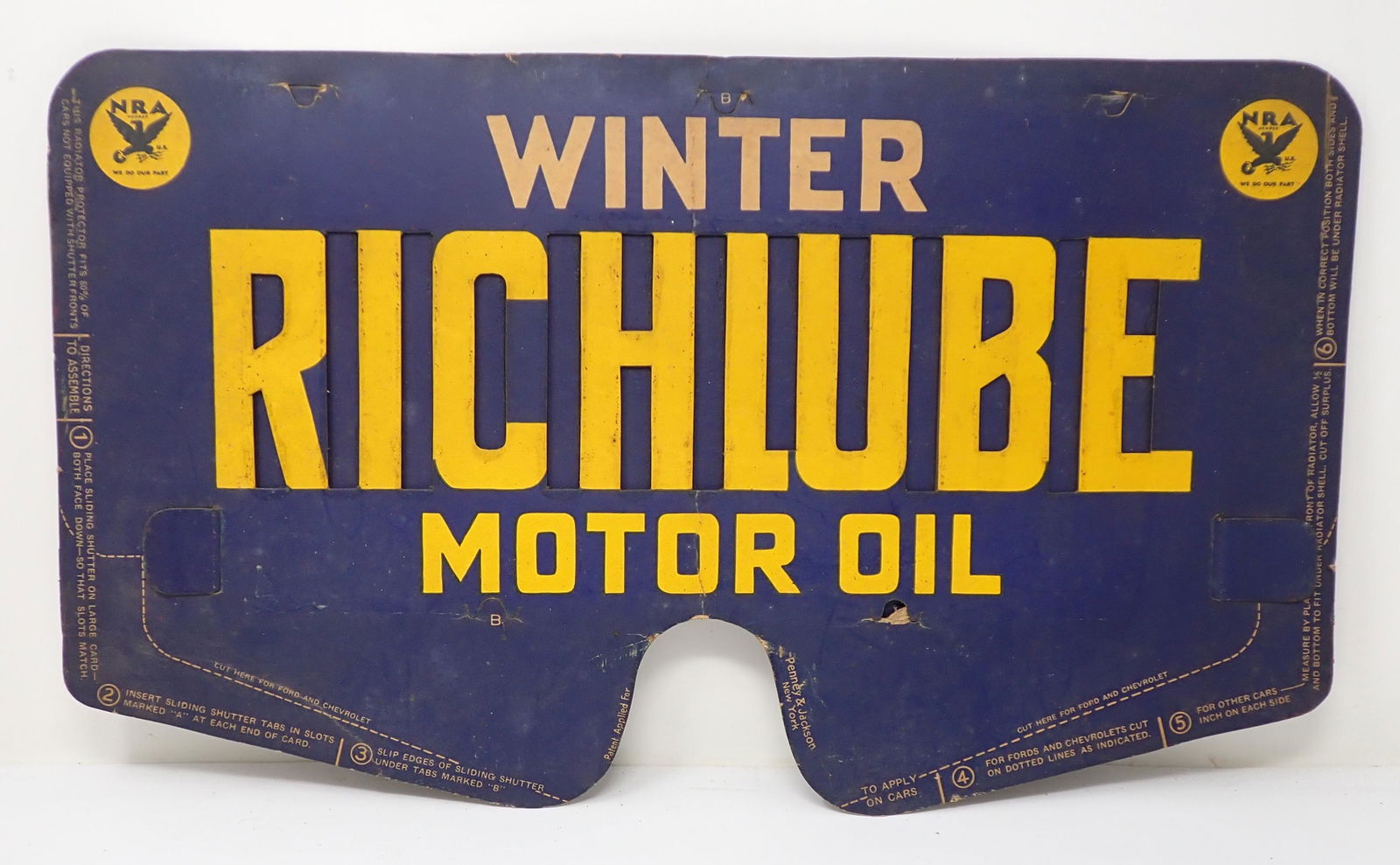 Richlube Winter Motor Oil NRA Display Sign (1 of 7)